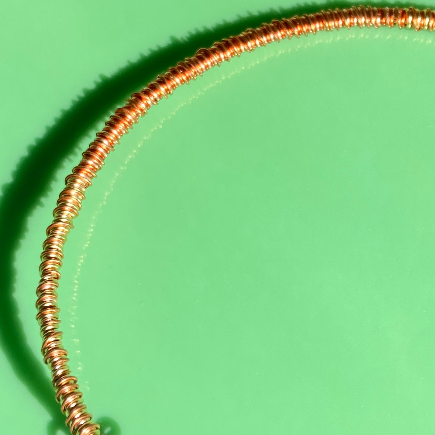 Orange/Cream/Copper/Gold Wire Necklace/Arm Cuff