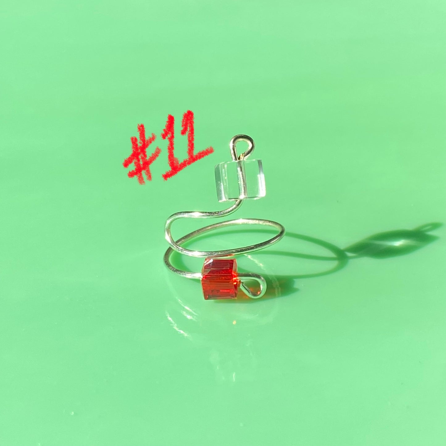 Warm Tones Wrap Rings// Simple Glass & Metal