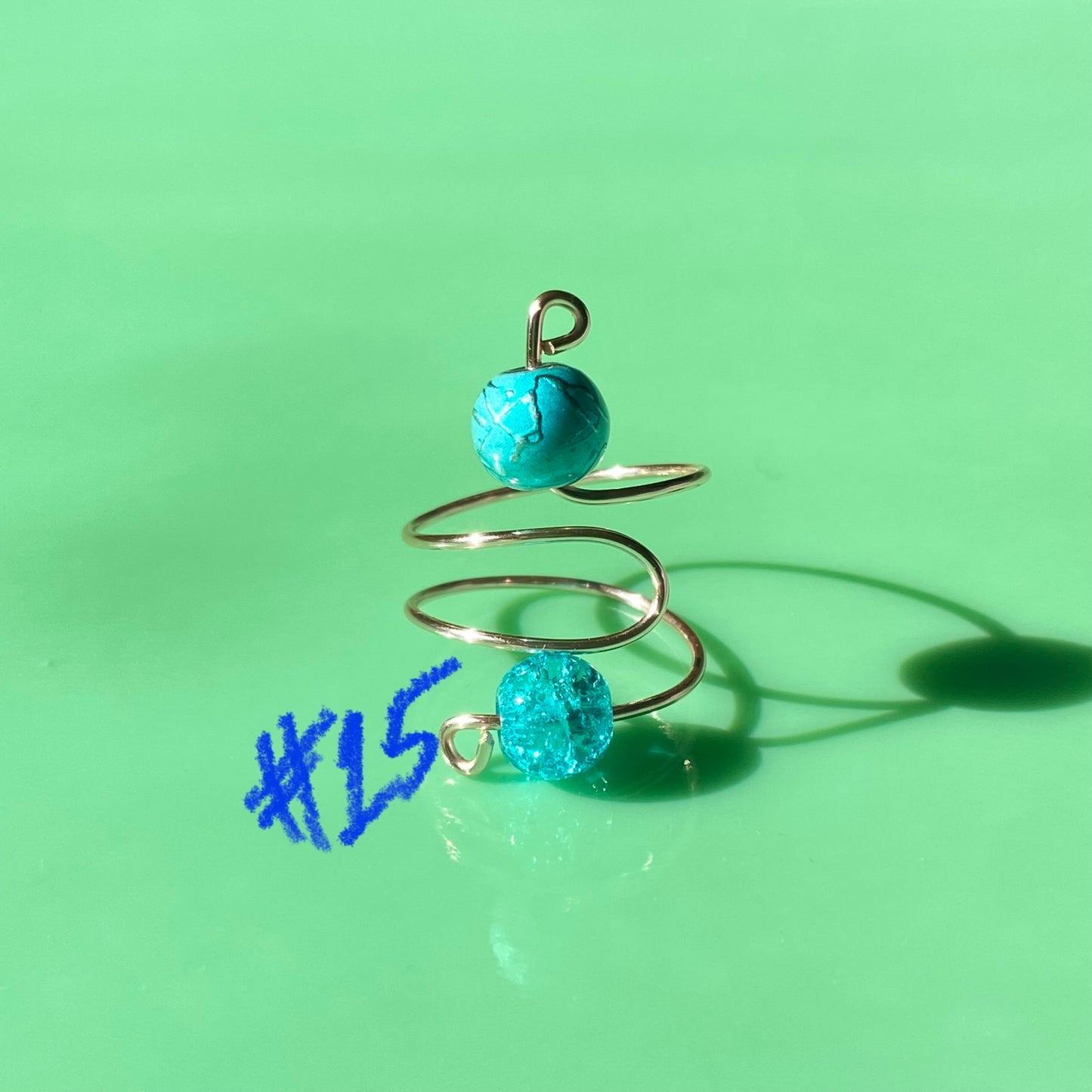 Blue Wrap Rings// Simple Glass