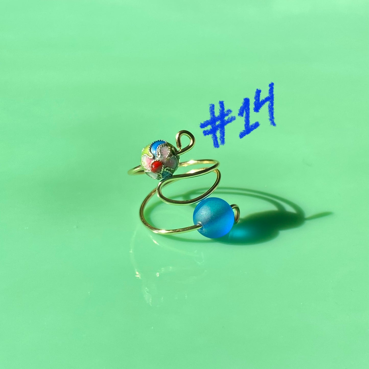Blue Wrap Rings// Simple Glass