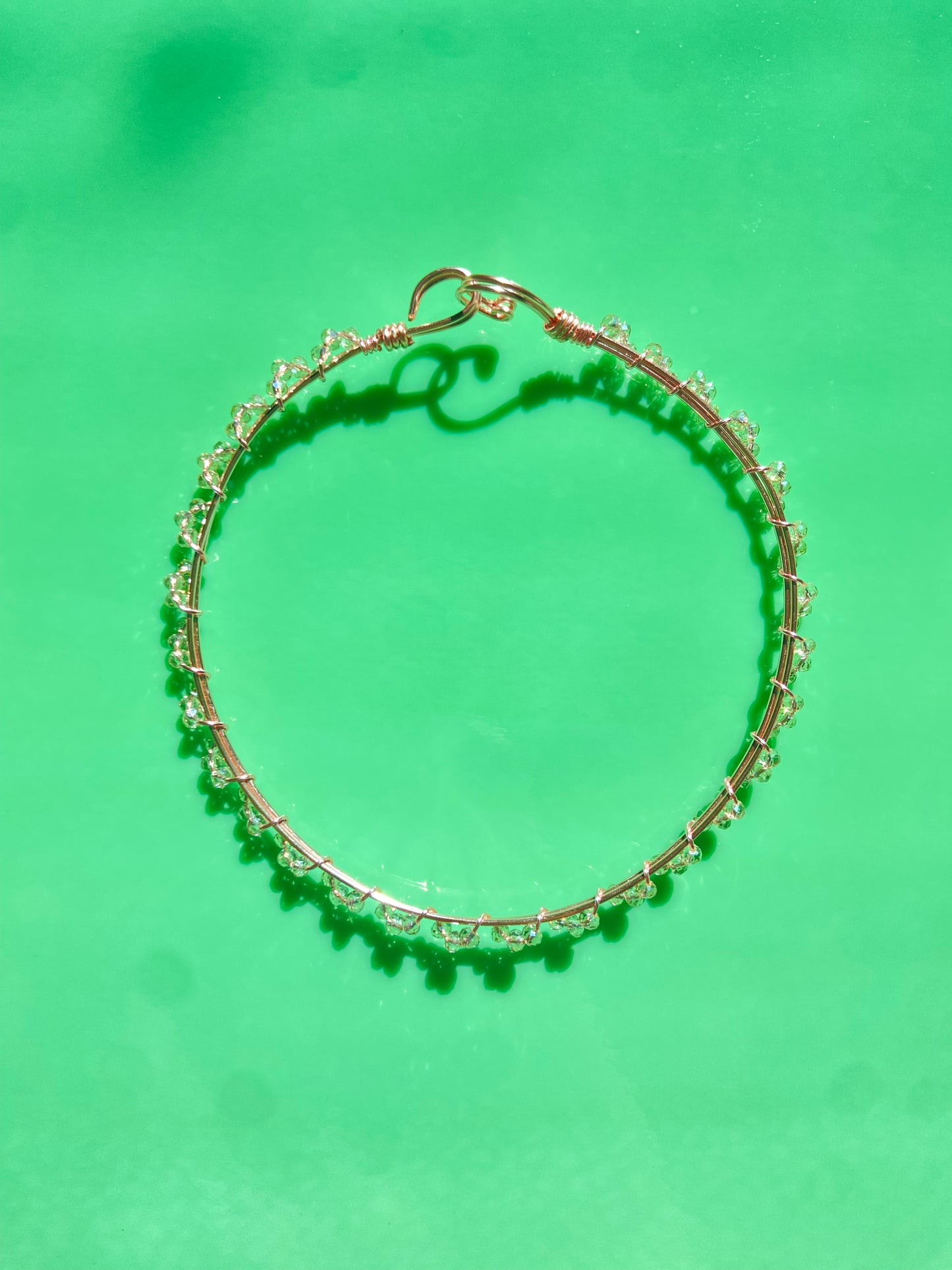 Clear Pink Wire Choker