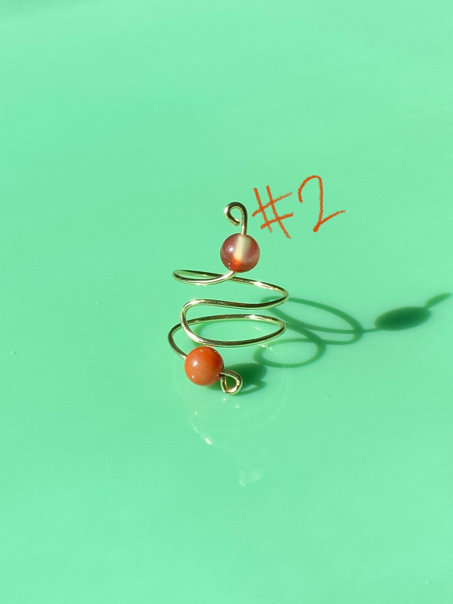 Warm Tones Wrap Rings// Simple Semiprecious