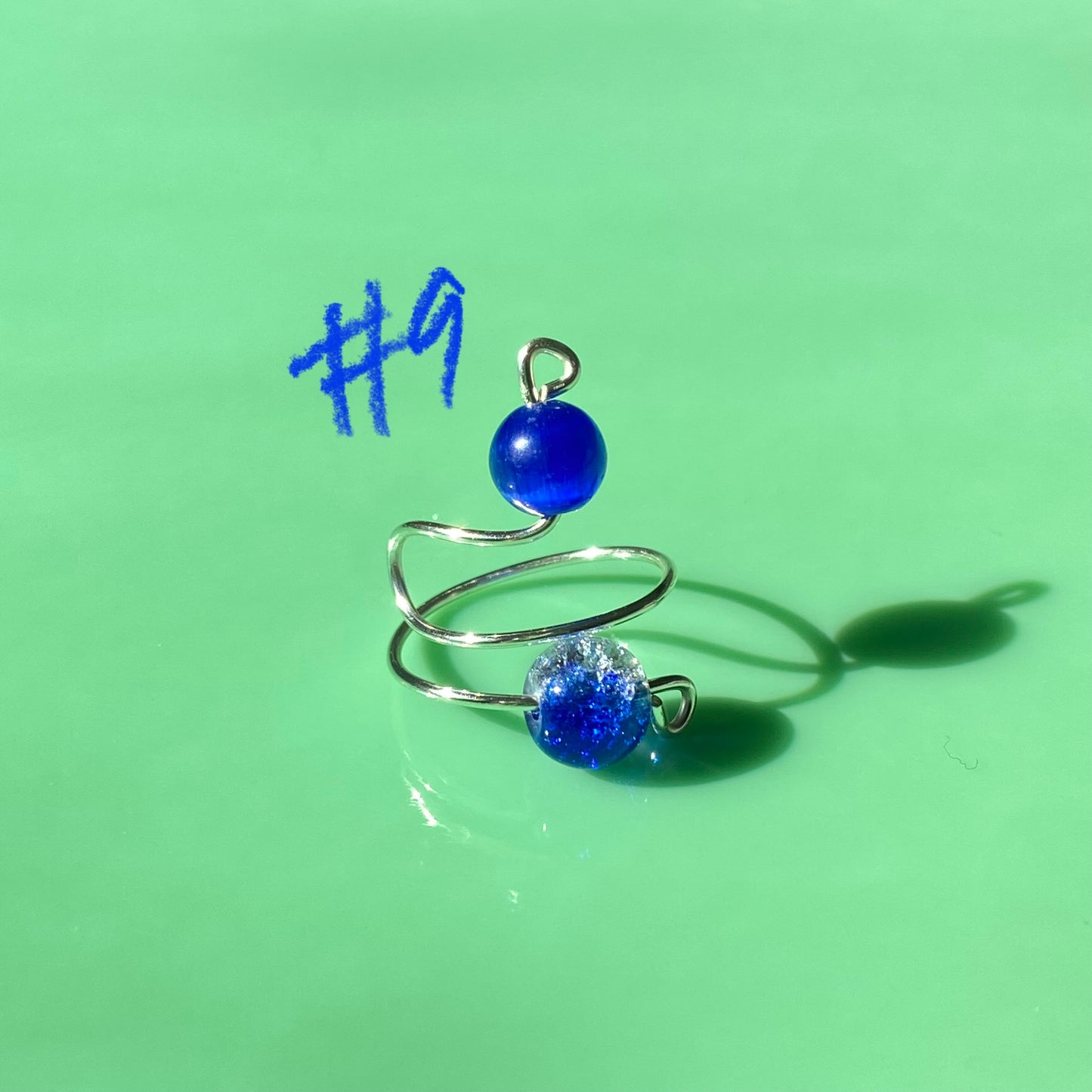Blue Wrap Rings// Simple Glass