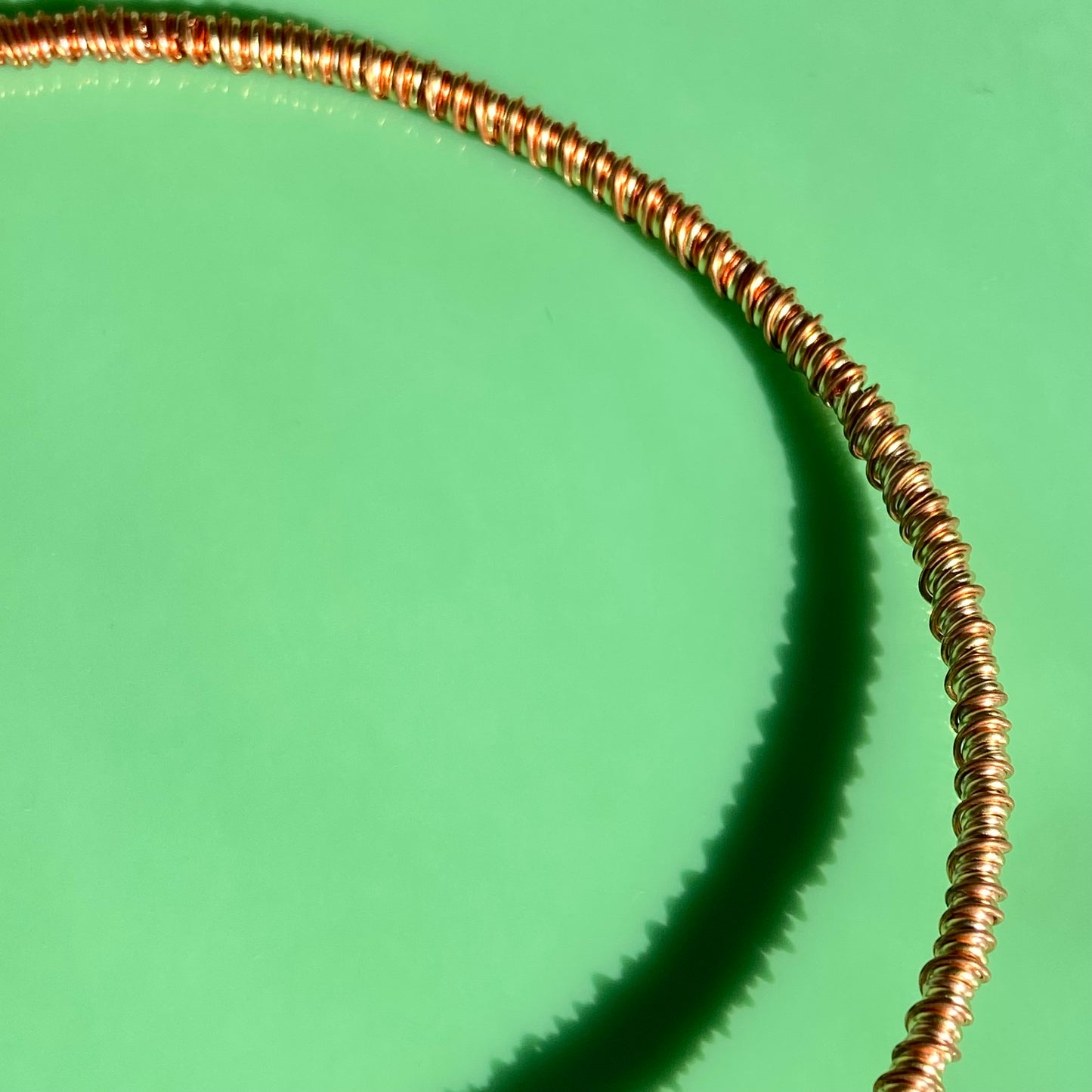 Orange/Cream/Copper/Gold Wire Necklace/Arm Cuff