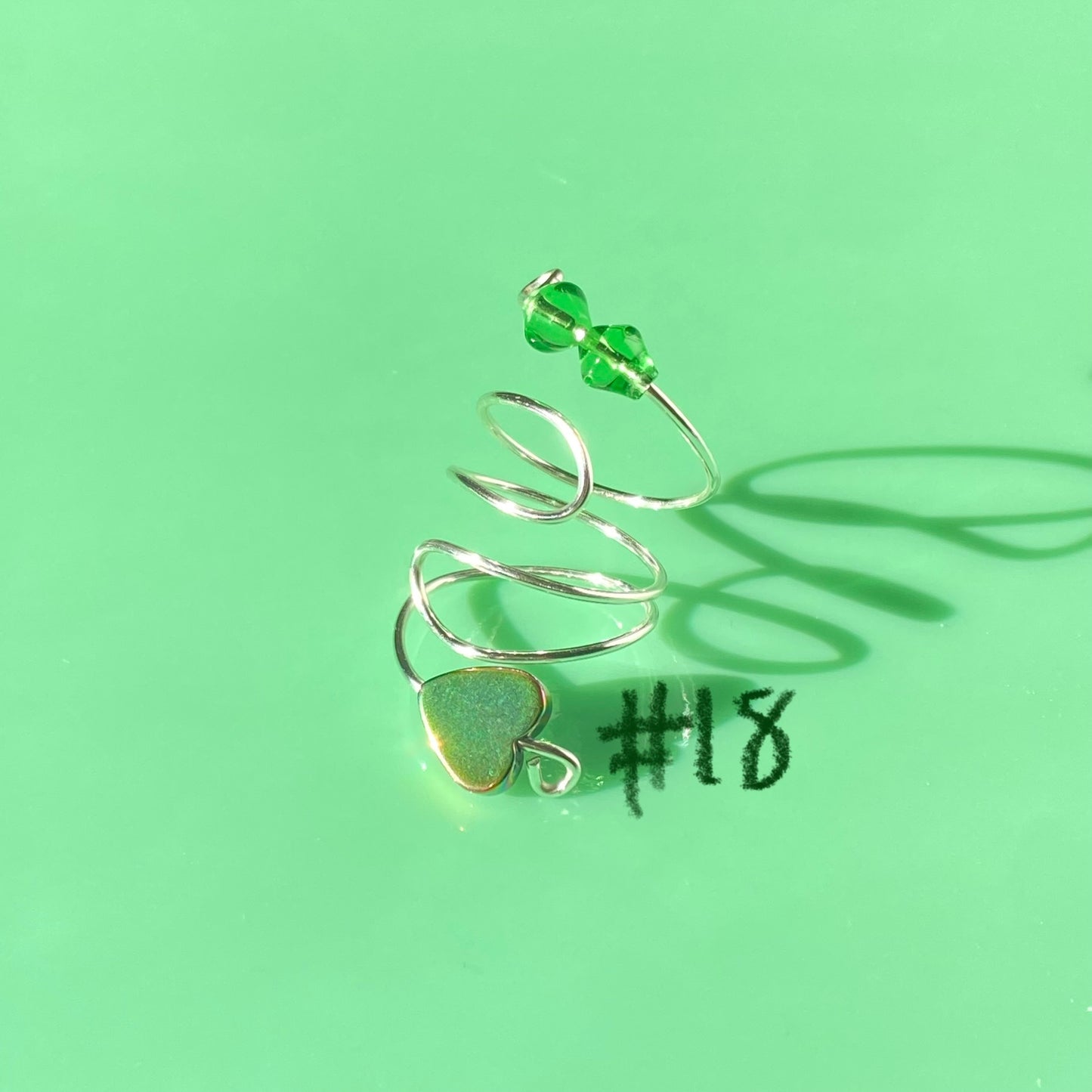Green Wrap Rings// Simple Semiprecious