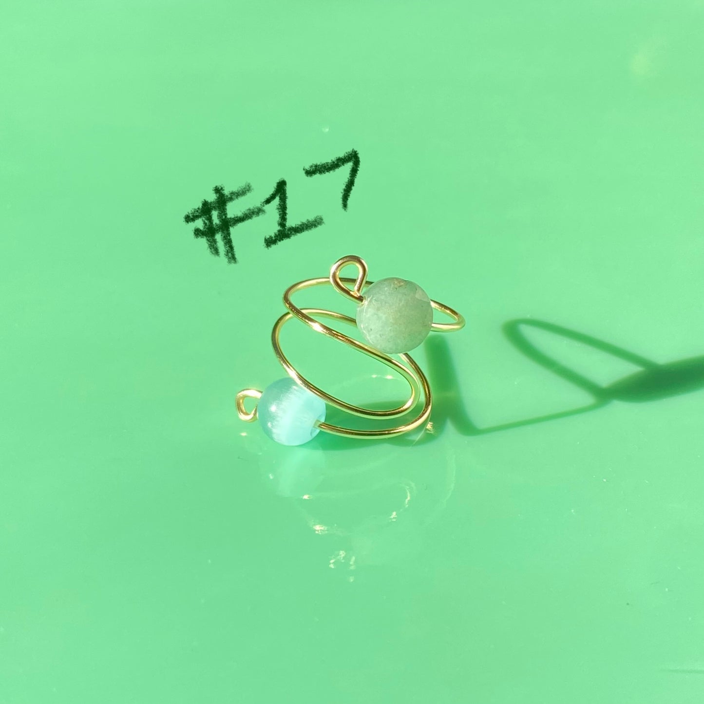 Green Wrap Rings// Simple Semiprecious