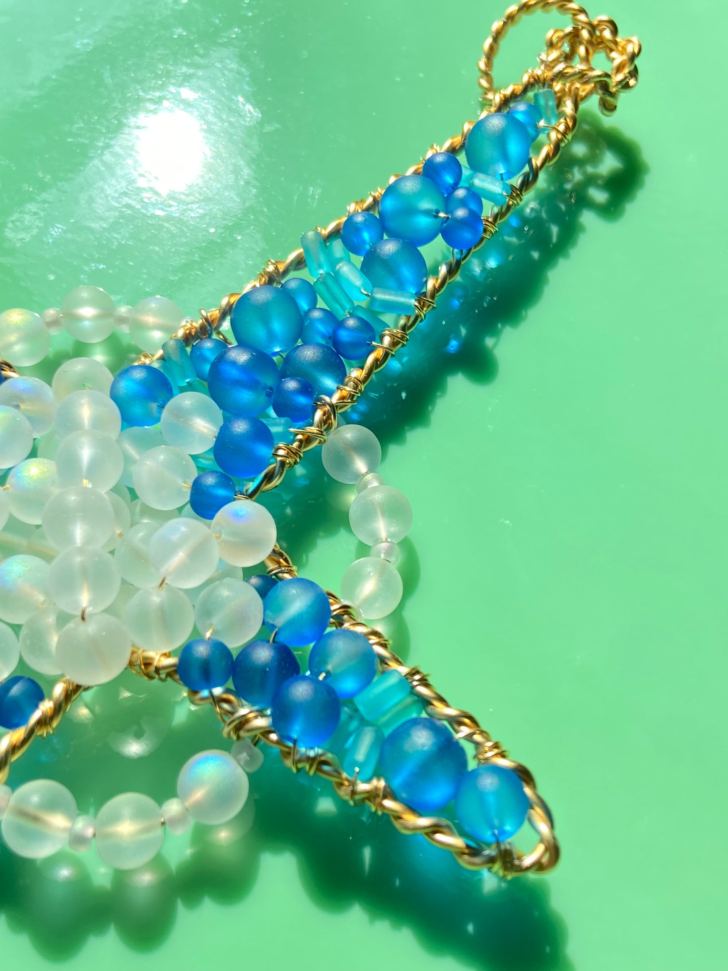 Glowing Blue Star 3D Wall Art