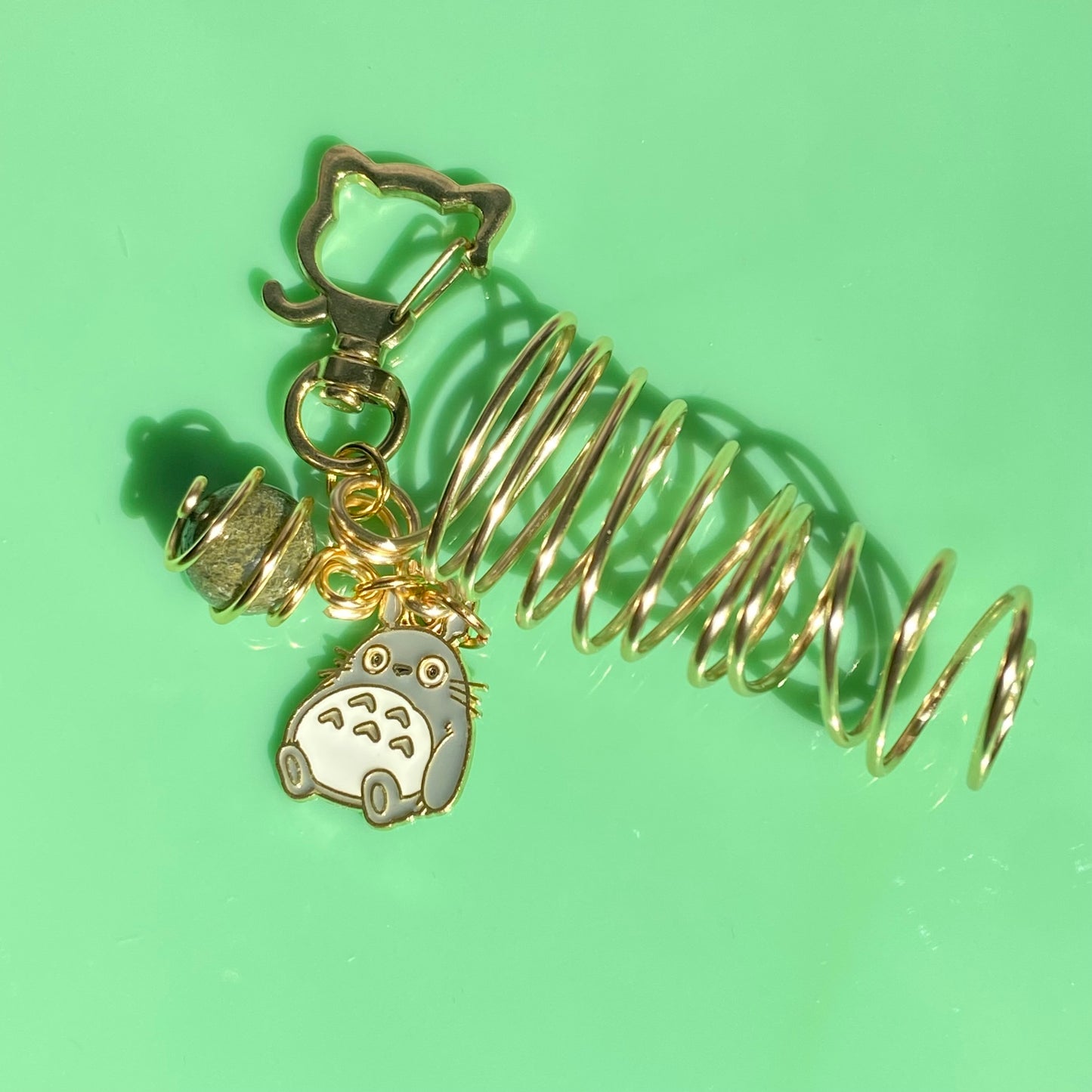 Lighter Holder w/ Totoro & Gemstone Charms