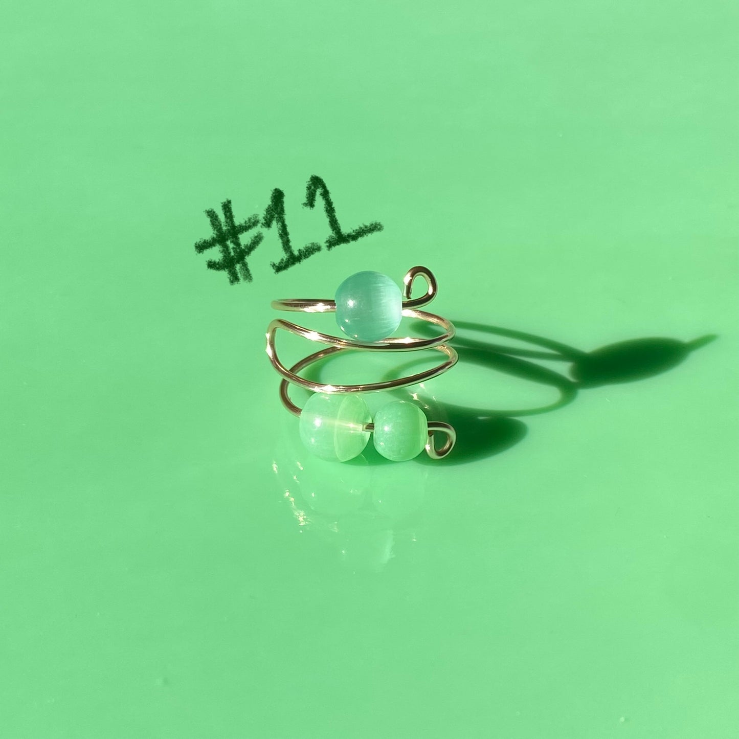 Green Wrap Rings// Simple Glass & Repurposed Plastic