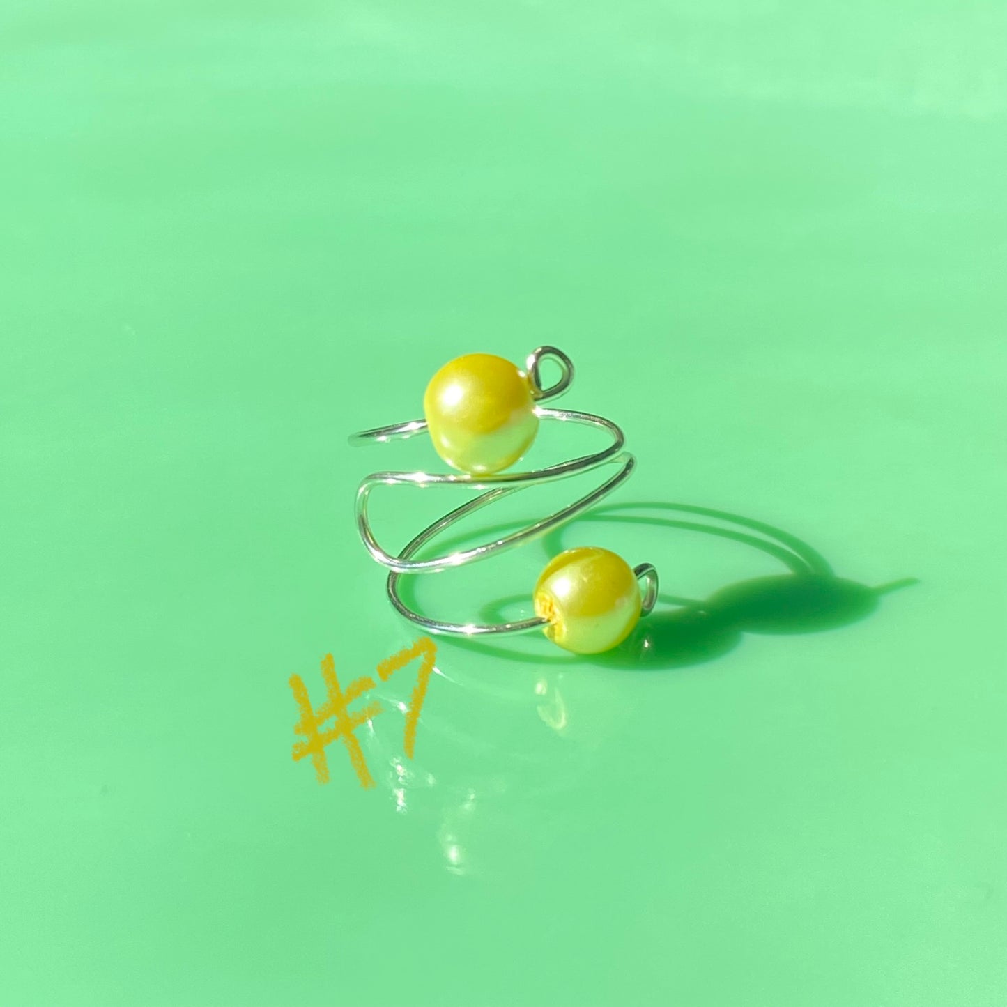 Neutral/Yellow Wrap Rings// Simple Glass