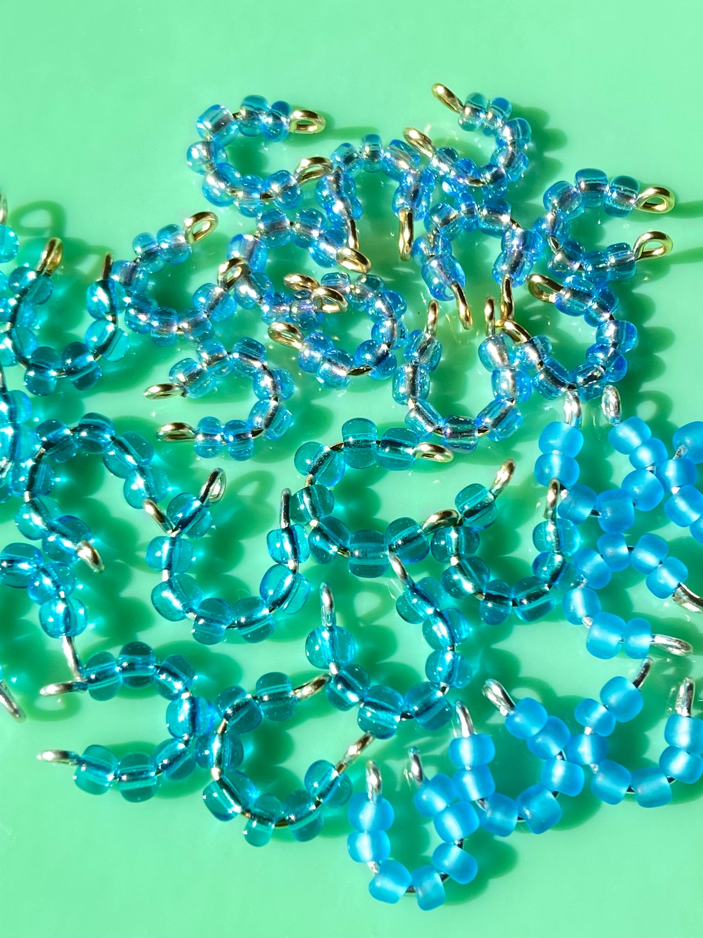 Blue Faux Nose Rings