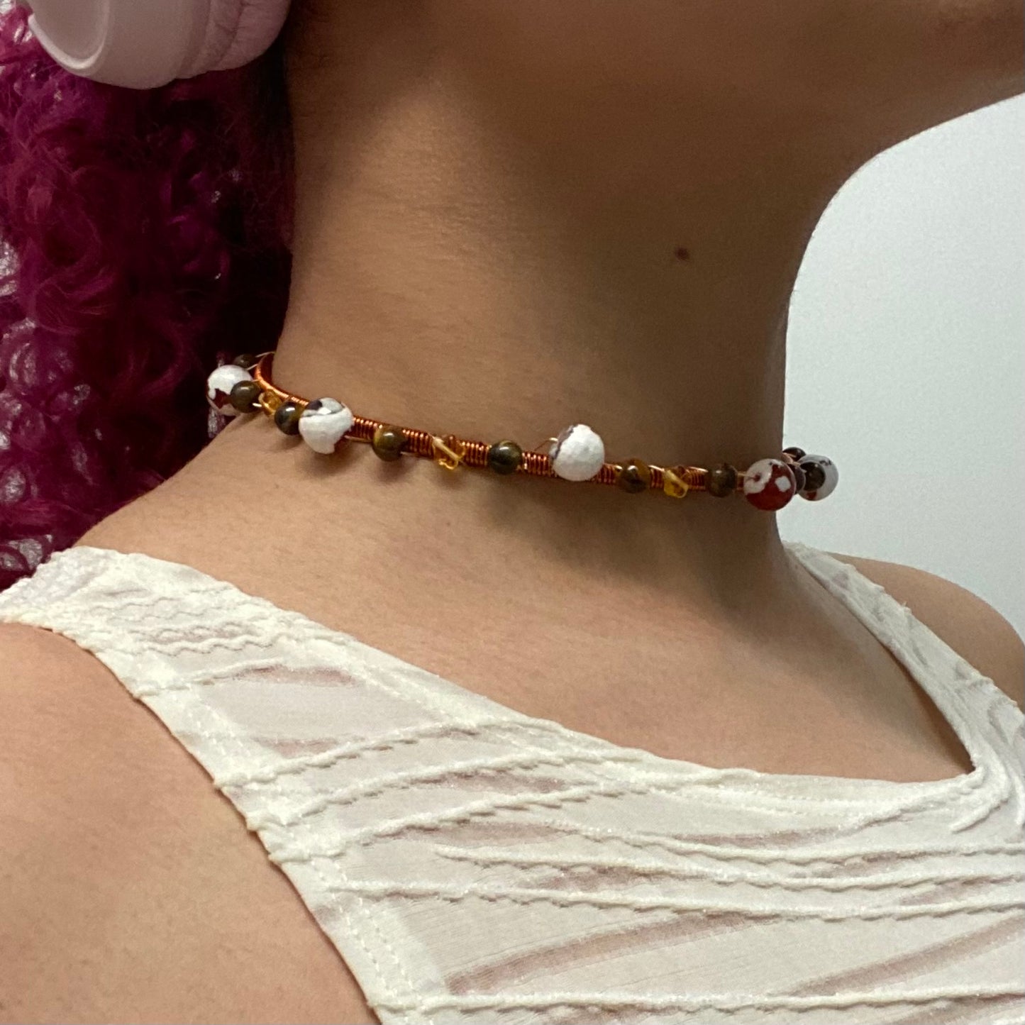 Orange/Brown Wire Choker