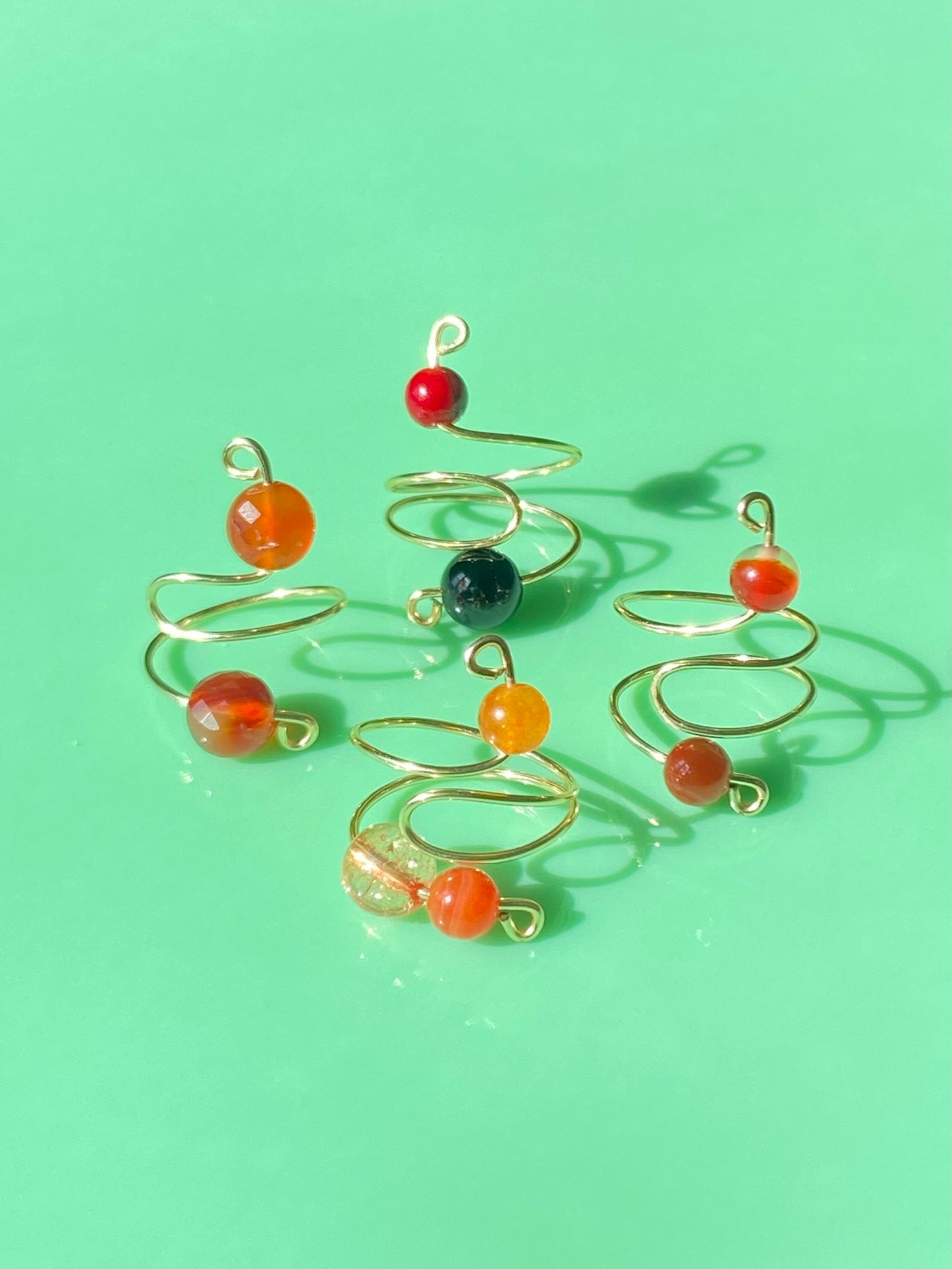 Warm Tones Wrap Rings// Simple Semiprecious