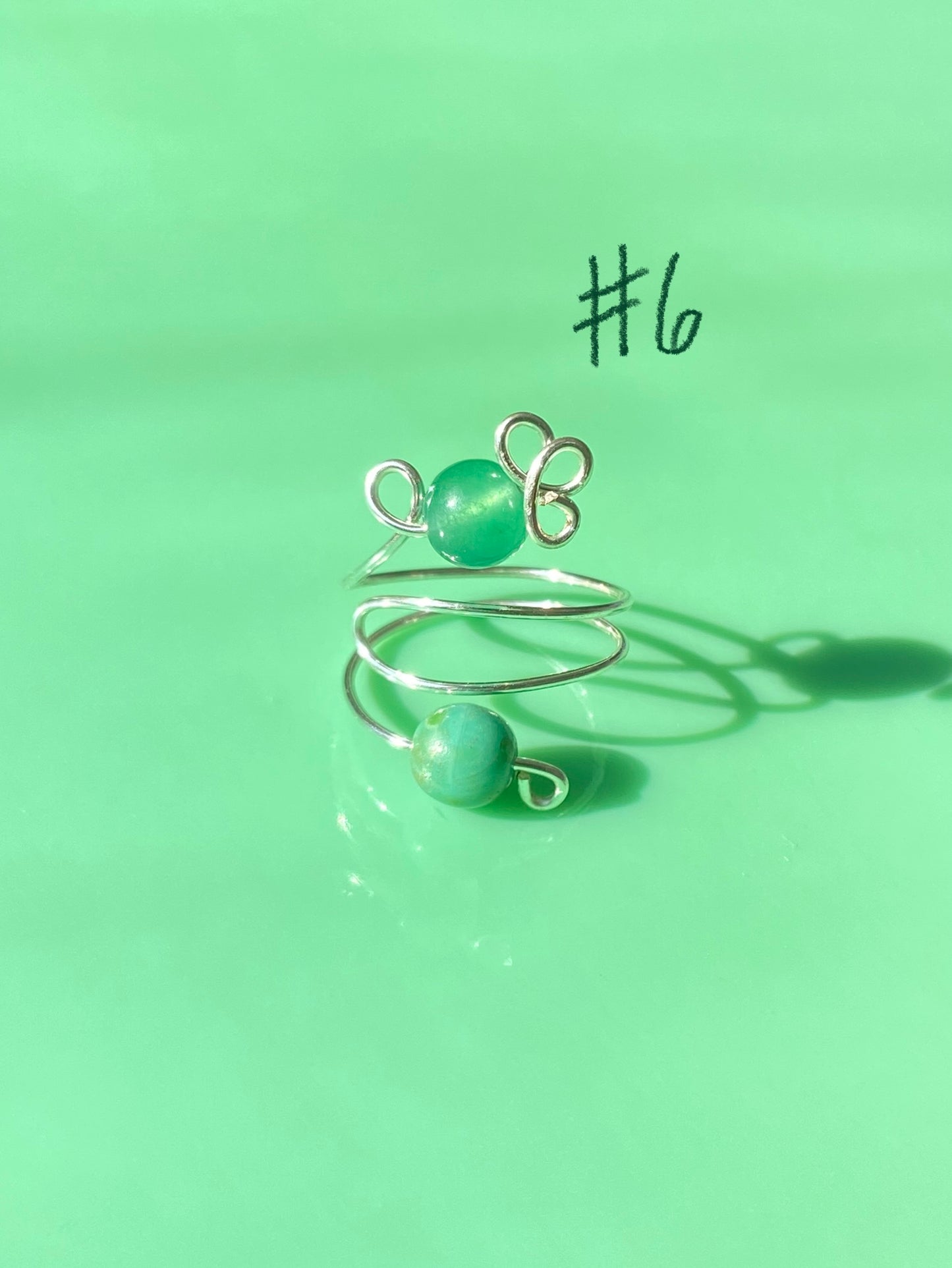 Green Wrap Rings// Extra Loopy