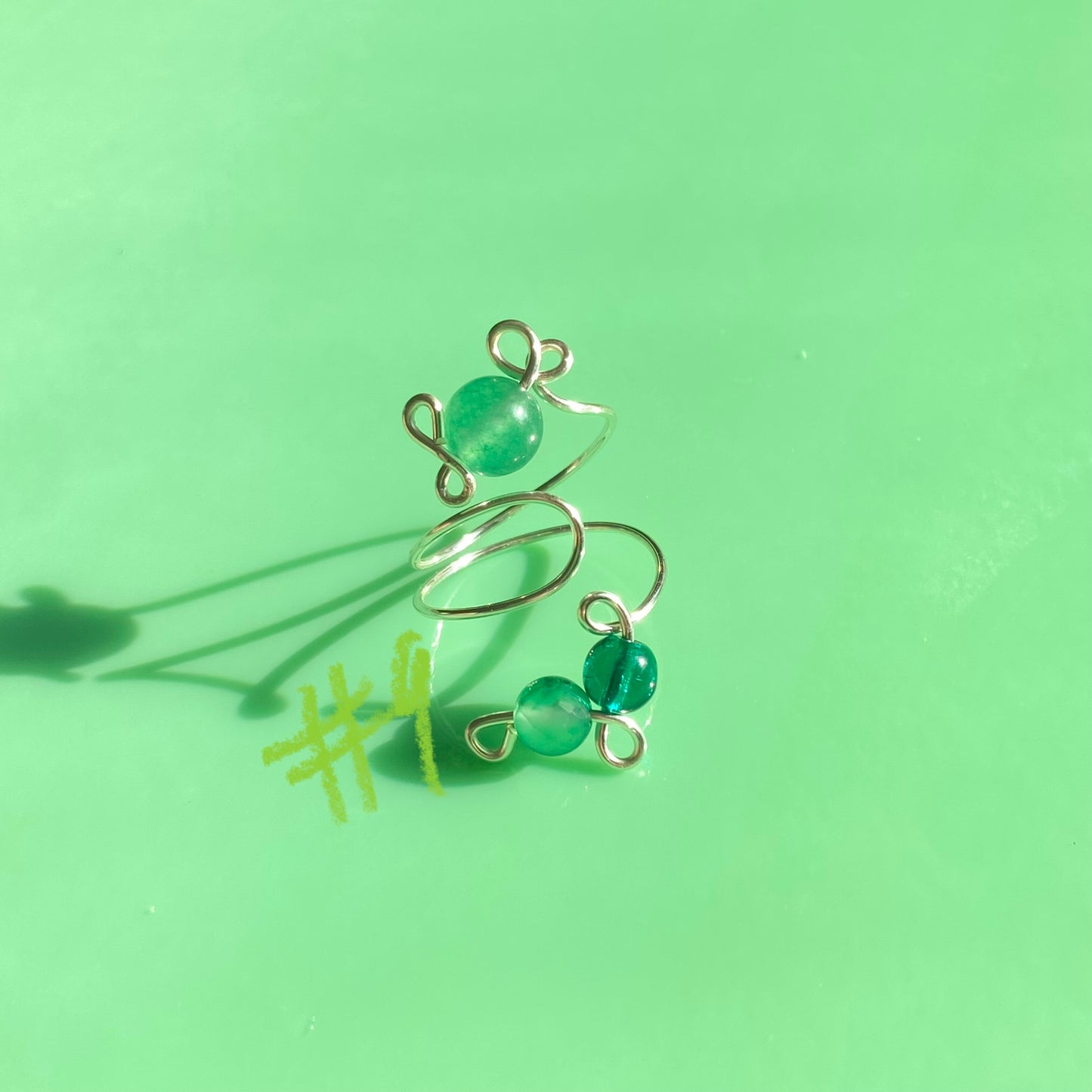 Green Wrap Rings// Extra Loopy
