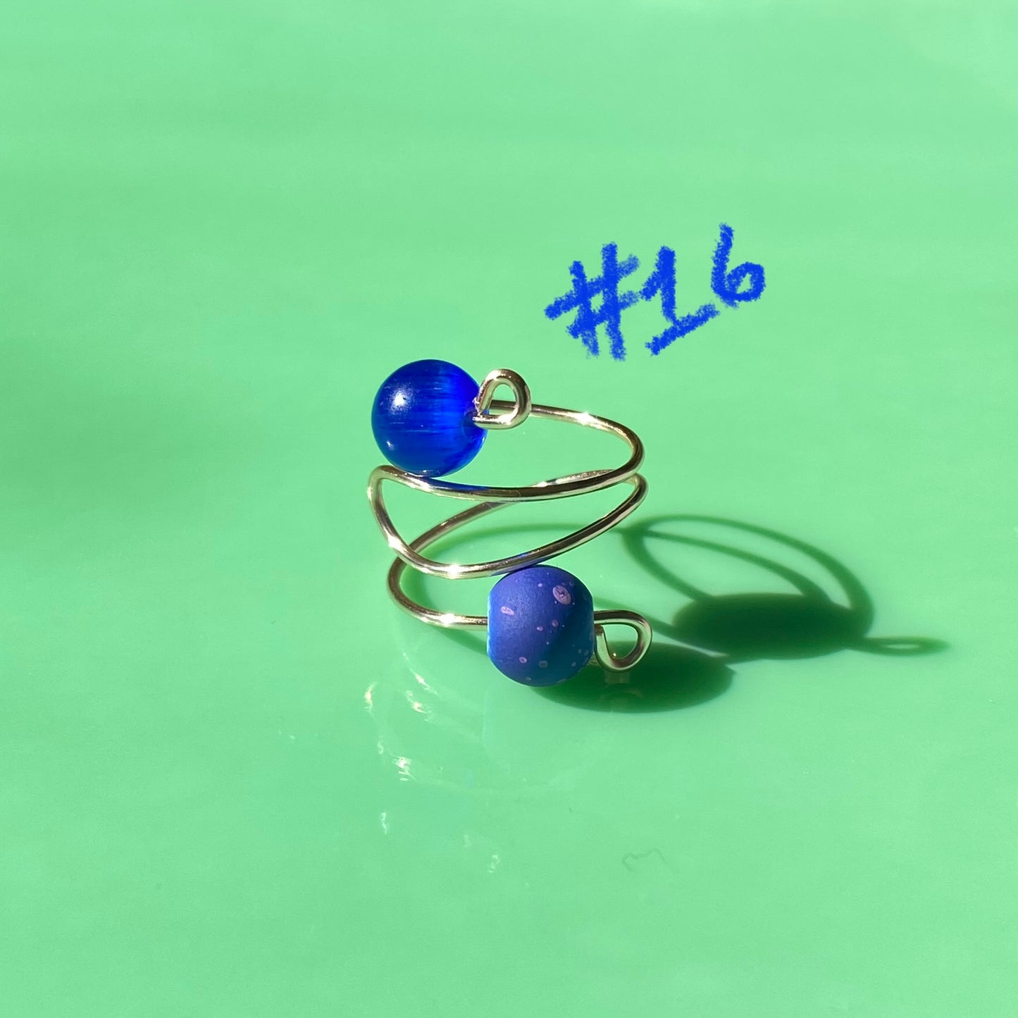 Blue Wrap Rings// Simple Glass