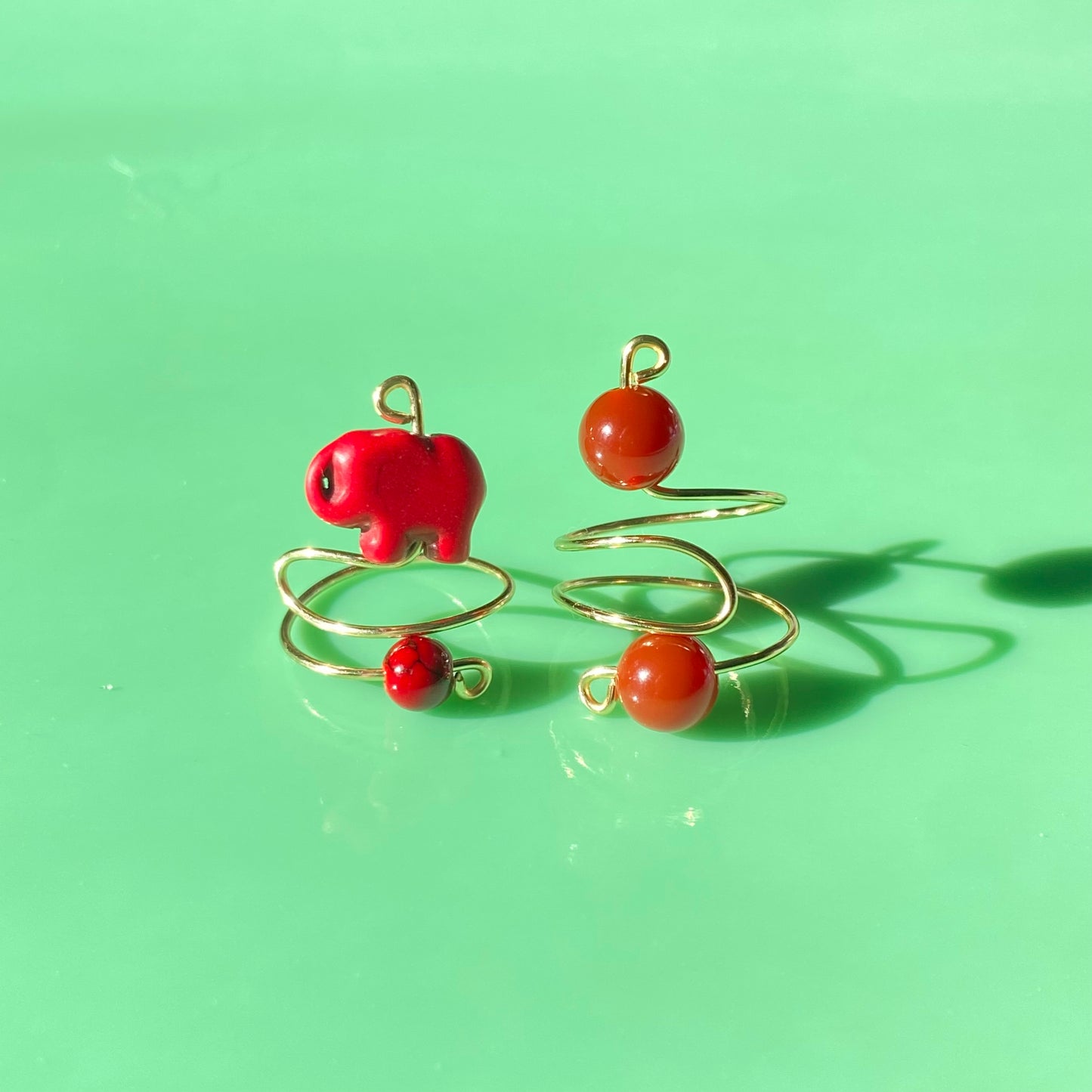 Warm Tones Wrap Rings// Simple Semiprecious