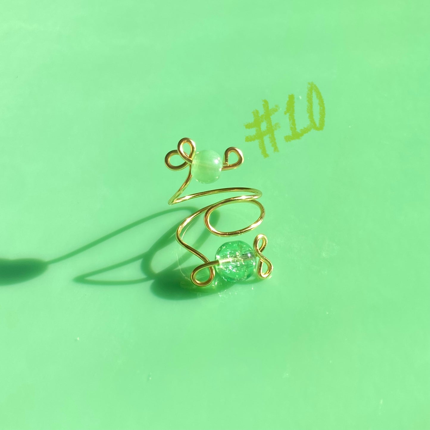 Green Wrap Rings// Extra Loopy