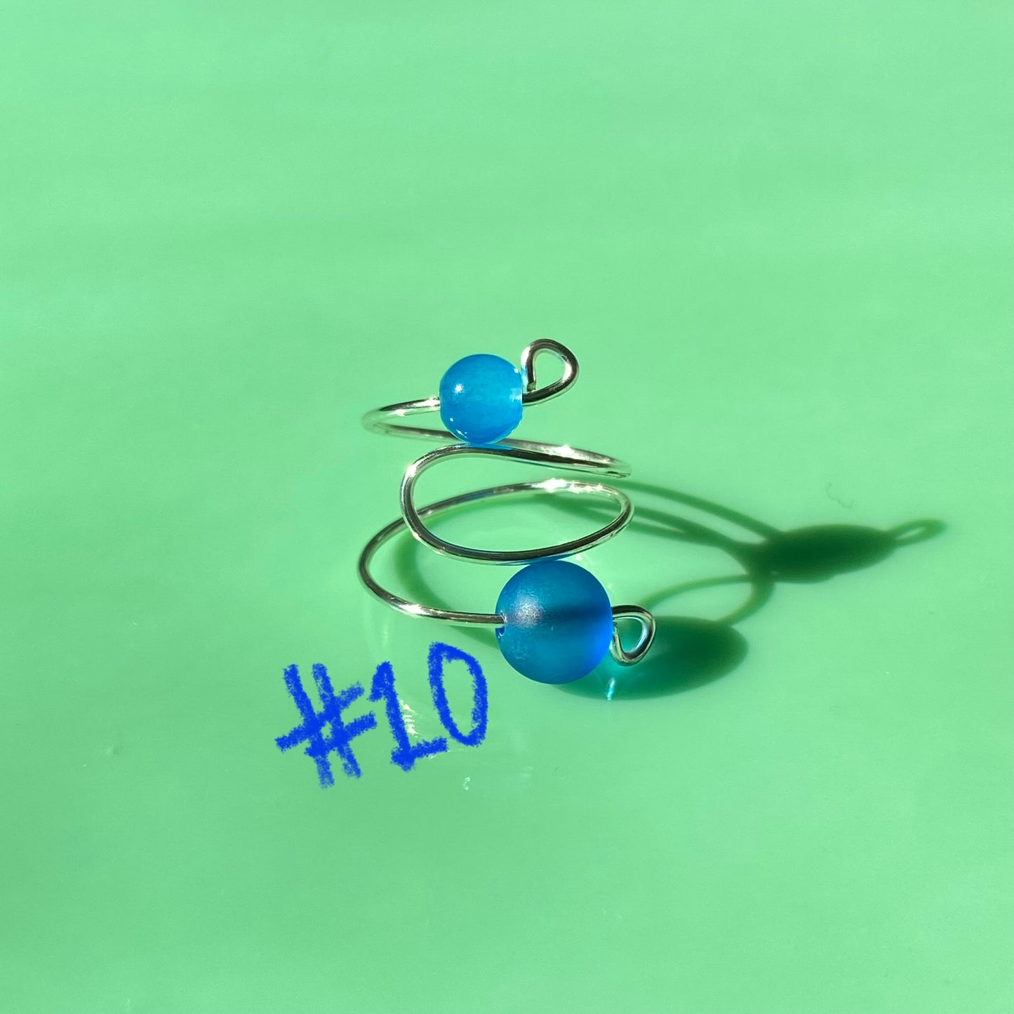 Blue Wrap Rings// Simple Glass
