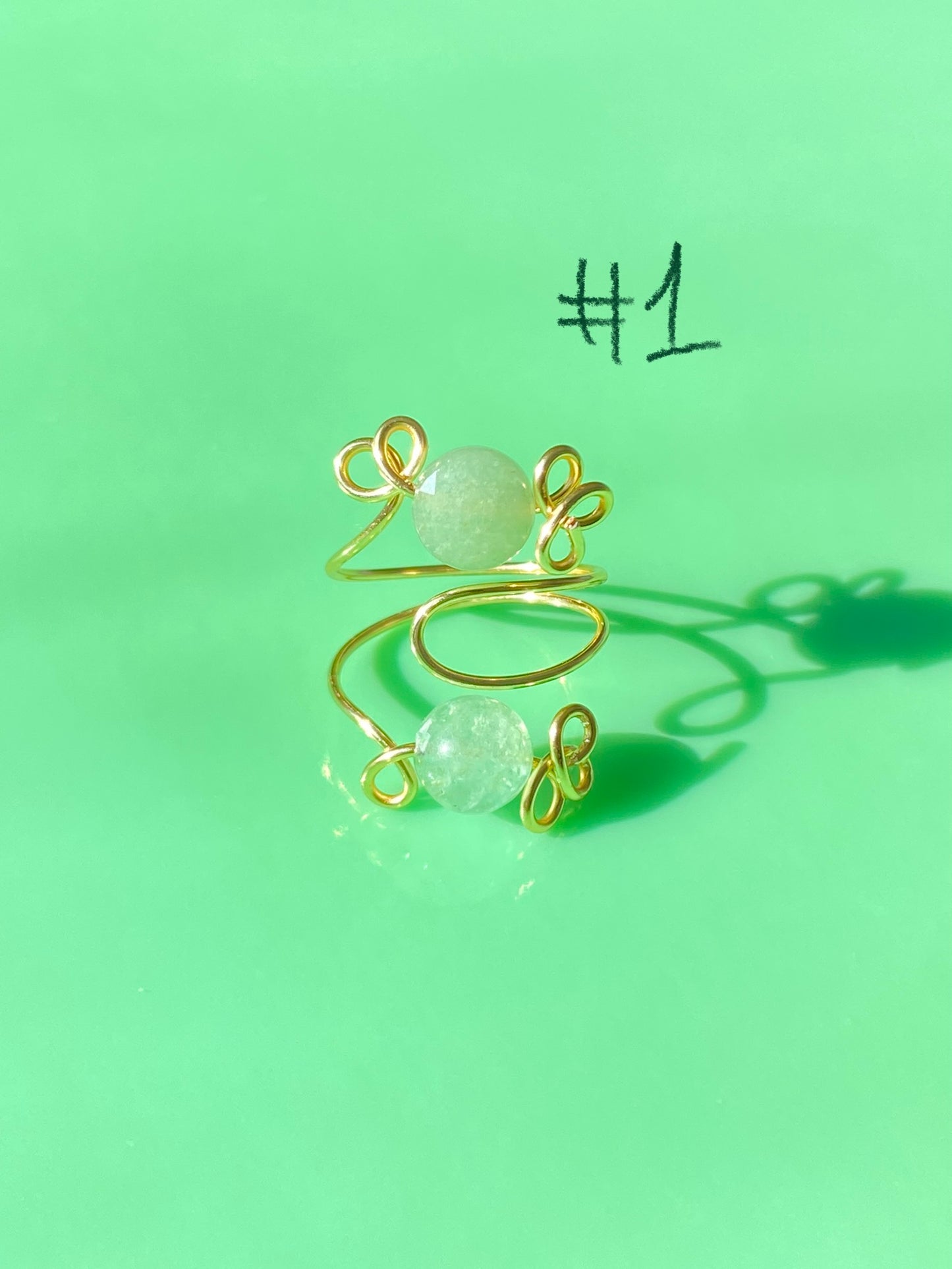 Green Wrap Rings// Extra Loopy