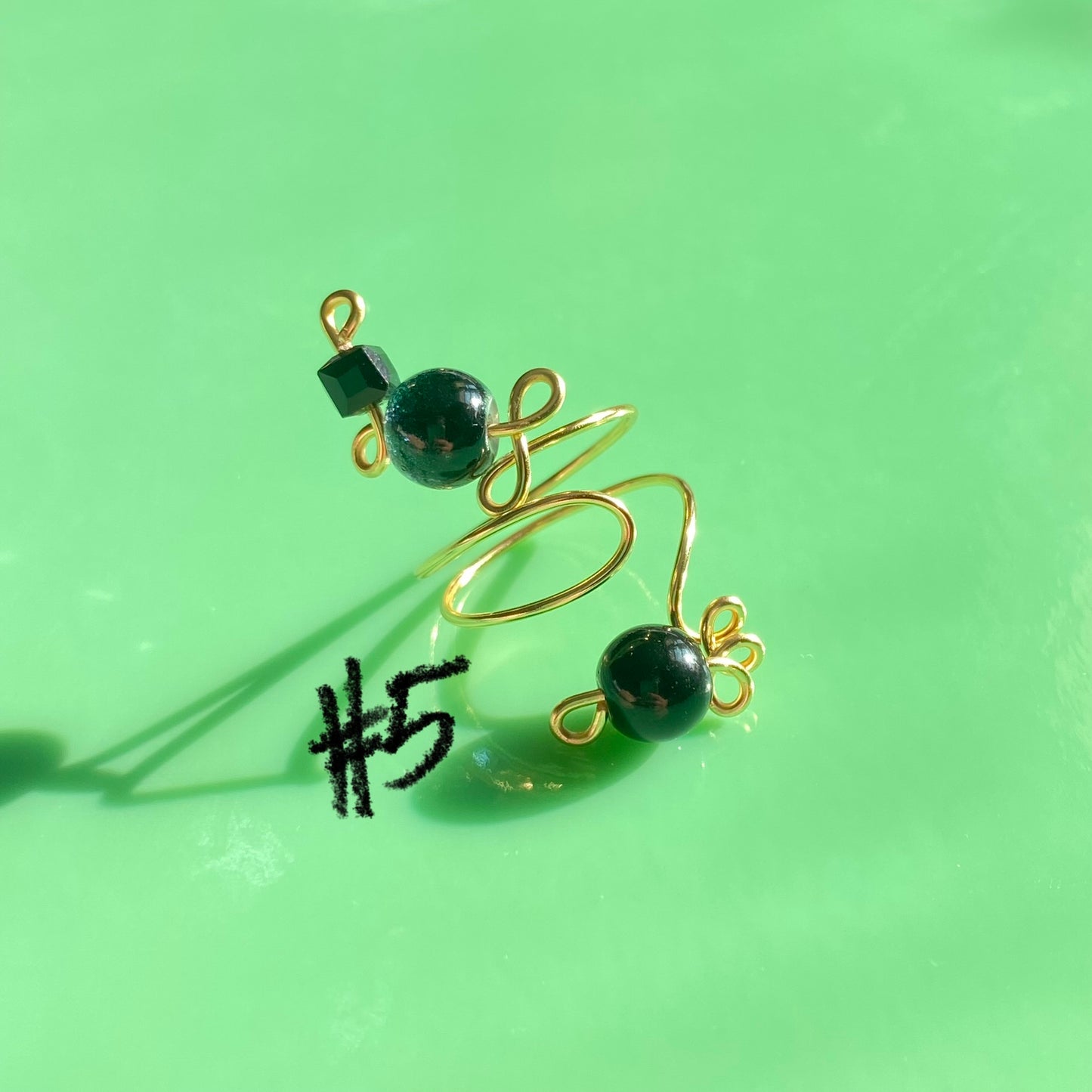 Black/Grey Wrap Rings// Extra Loopy