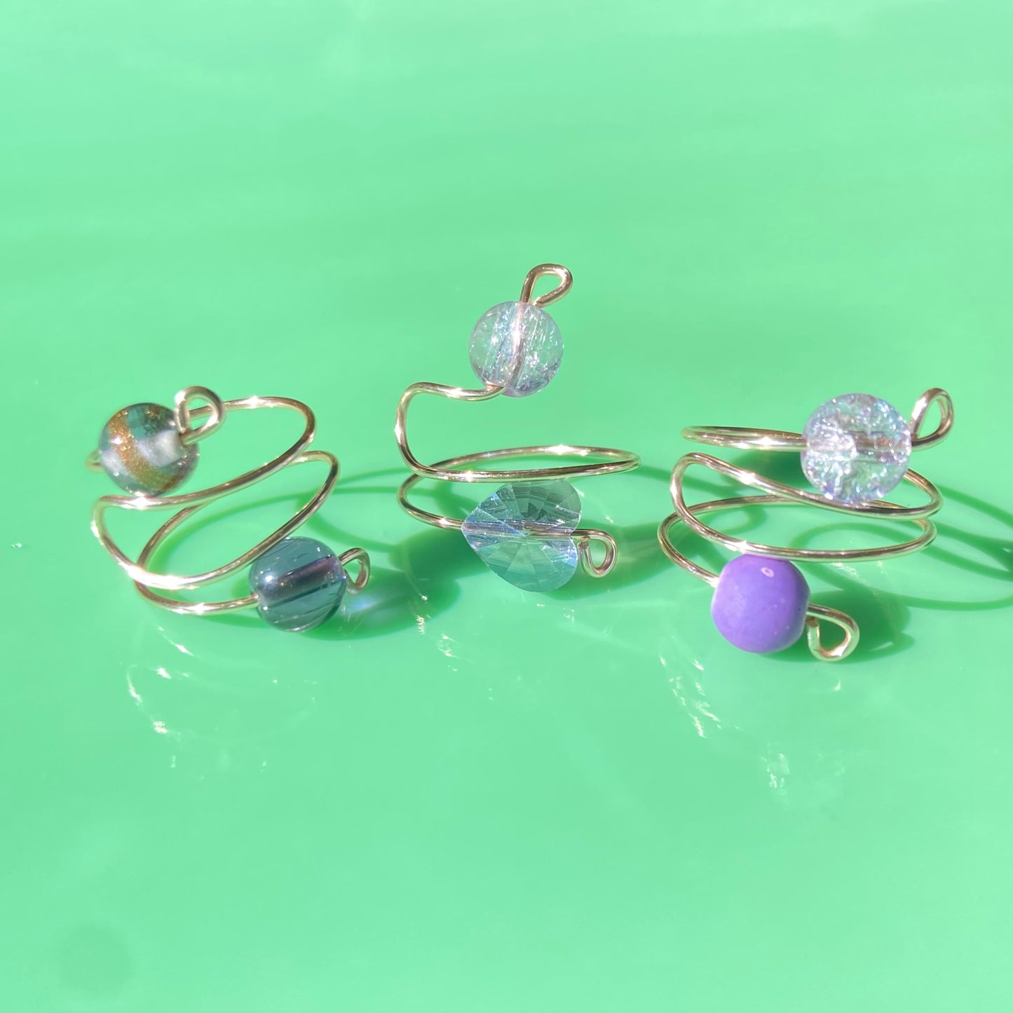 Purple Wrap Rings// Simple Glass