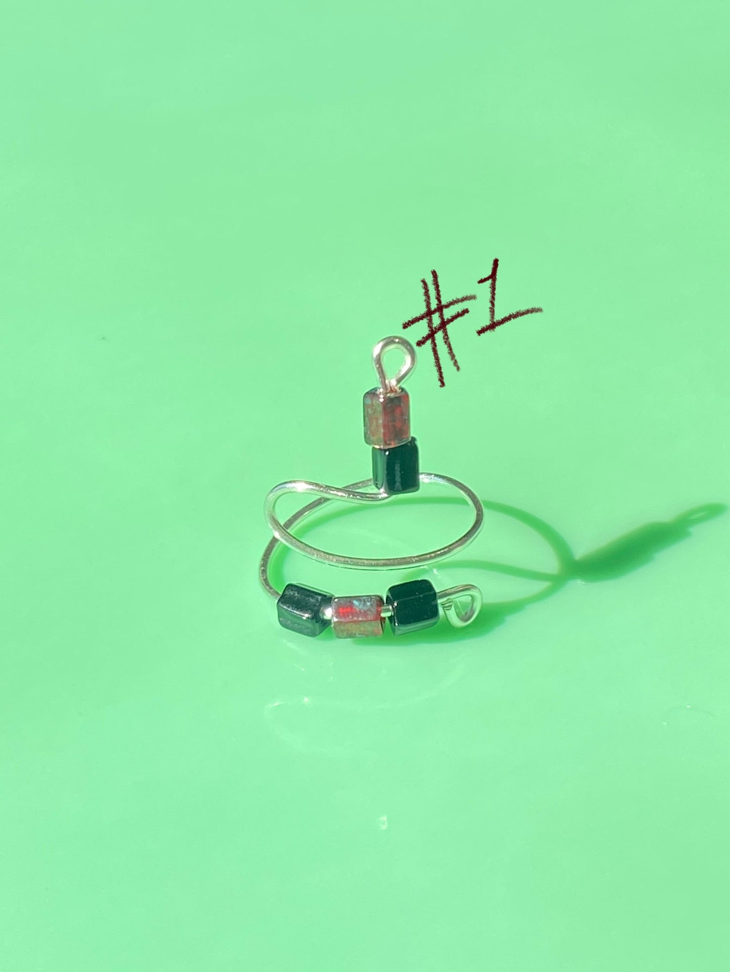 Warm Tones Wrap Rings// Simple Glass & Metal