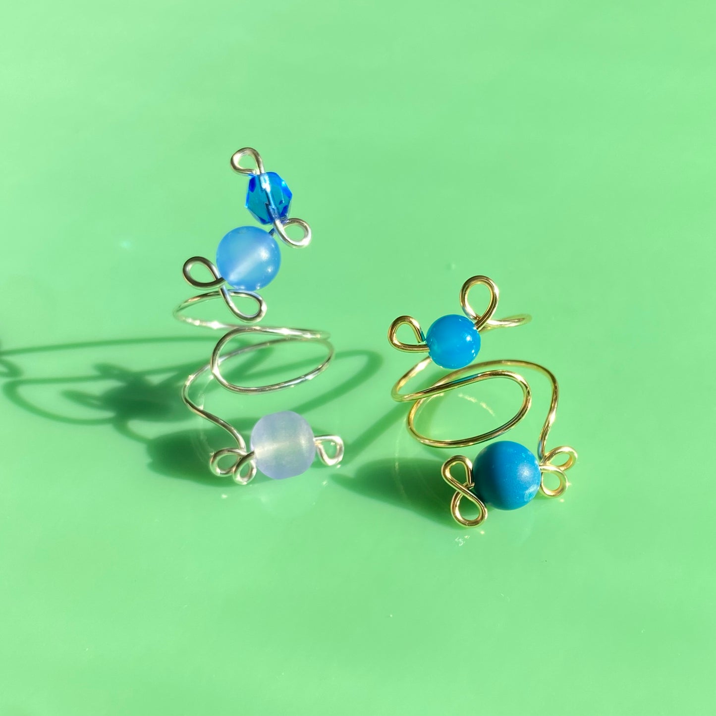 Blue Wrap Rings// Extra Loopy
