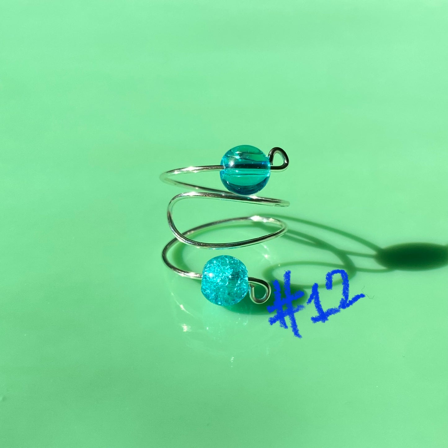 Blue Wrap Rings// Simple Glass