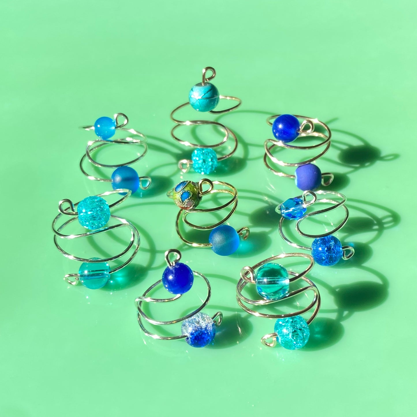 Blue Wrap Rings// Simple Glass