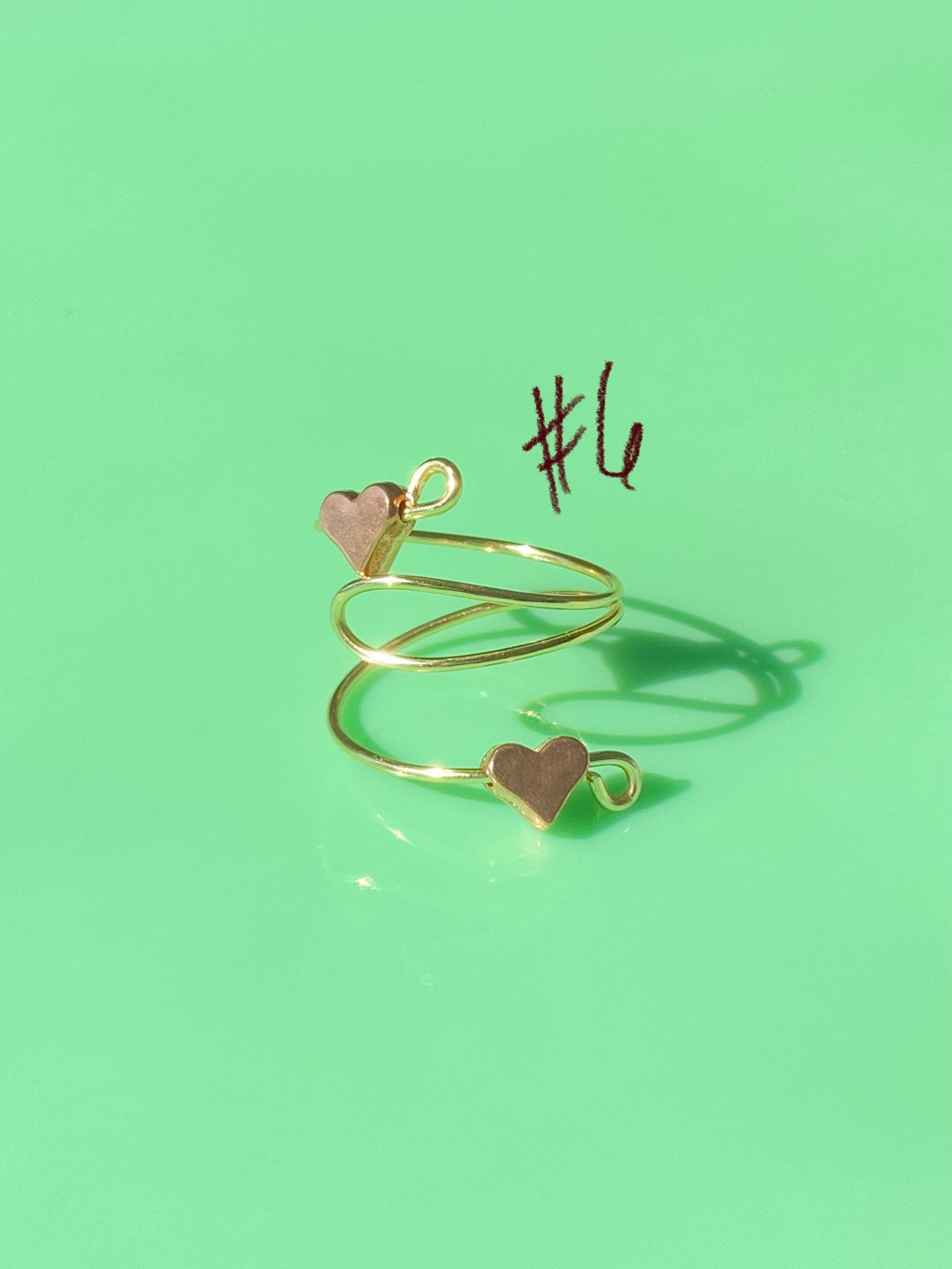 Warm Tones Wrap Rings// Simple Glass & Metal