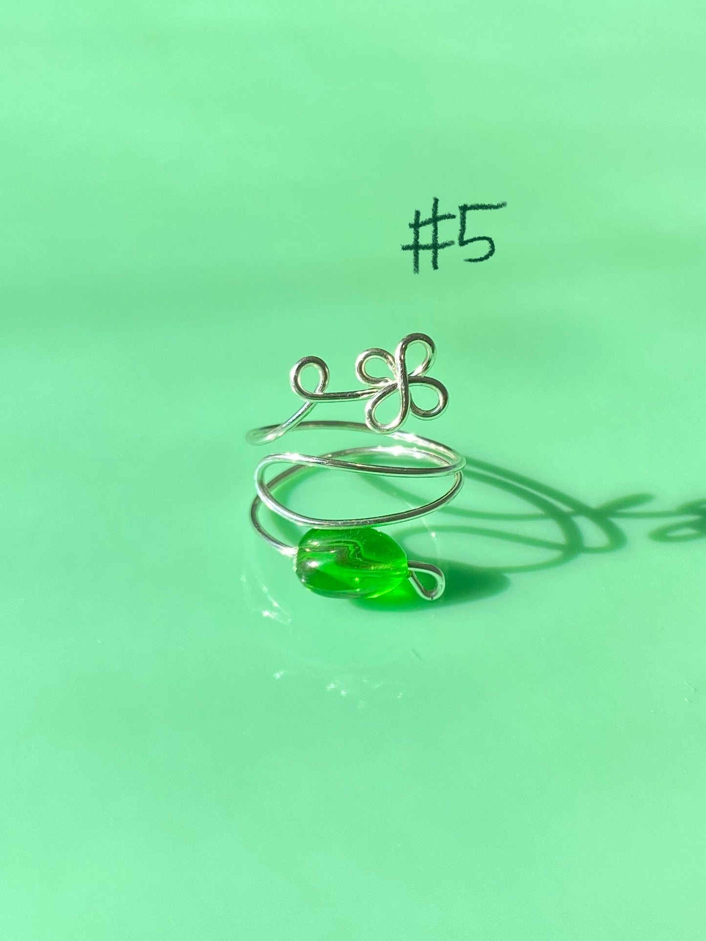 Green Wrap Rings// Extra Loopy
