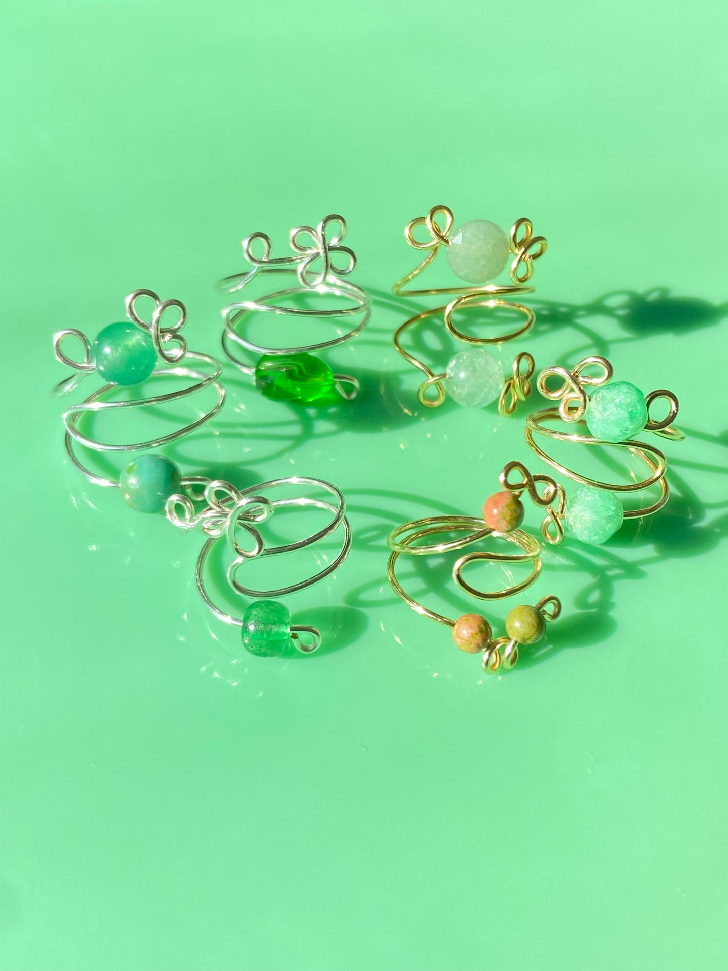 Green Wrap Rings// Extra Loopy