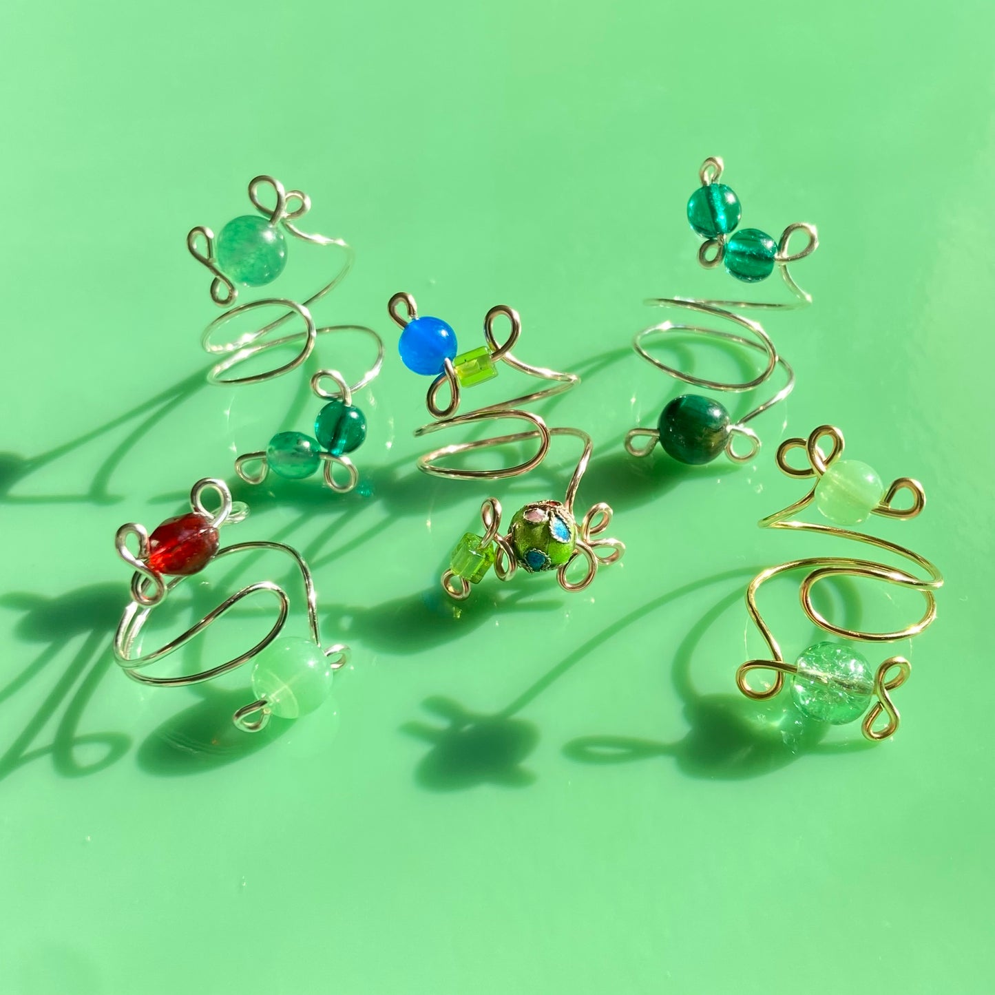 Green Wrap Rings// Extra Loopy
