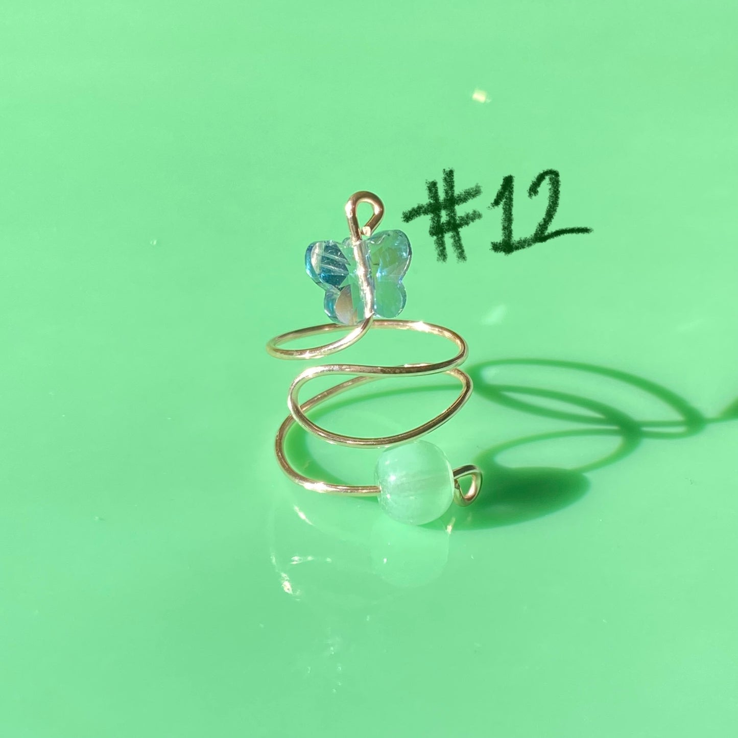 Green Wrap Rings// Simple Glass & Repurposed Plastic