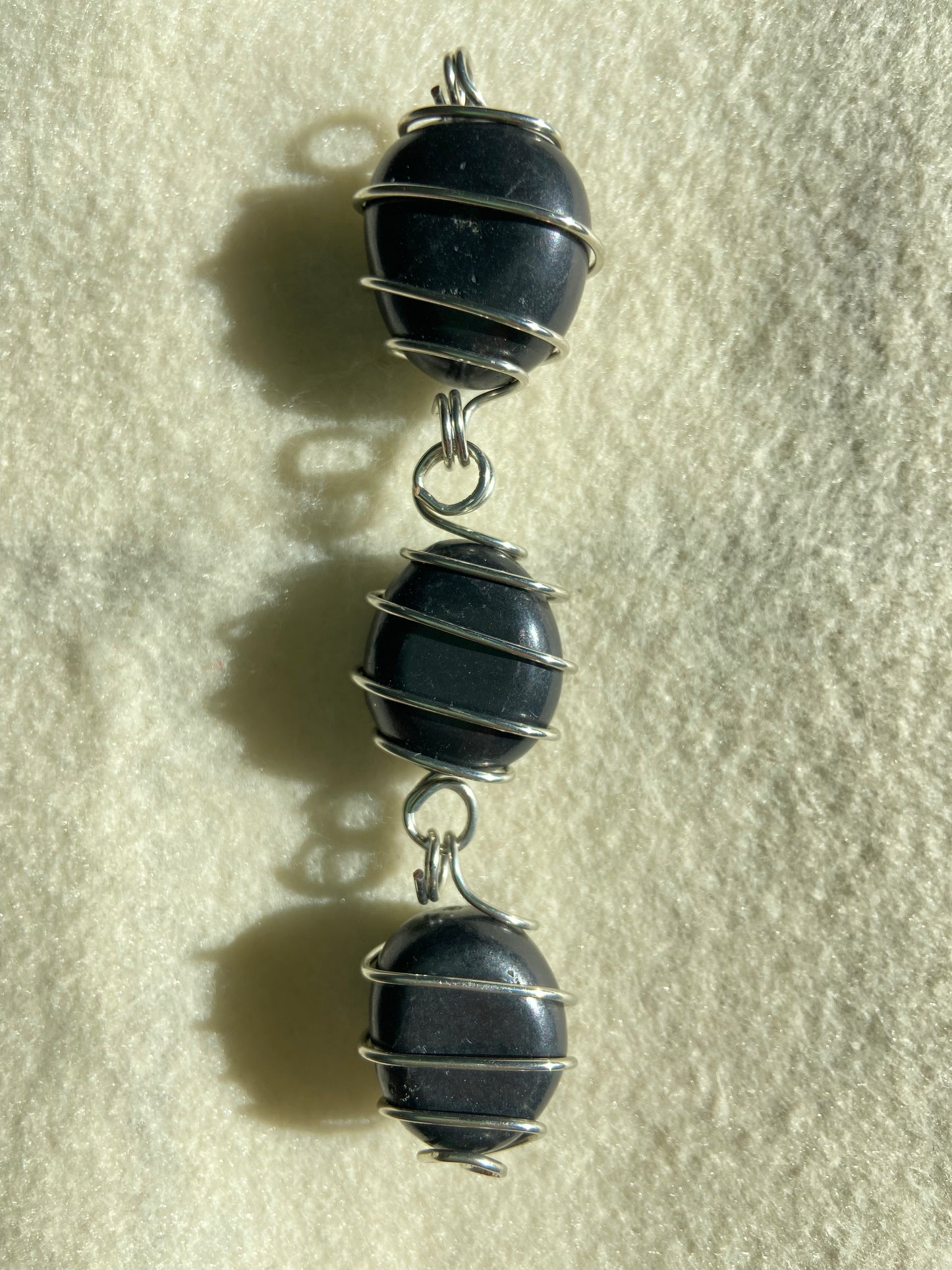 Jewelry for Palestine // Large Dangly Obsidian Pendant
