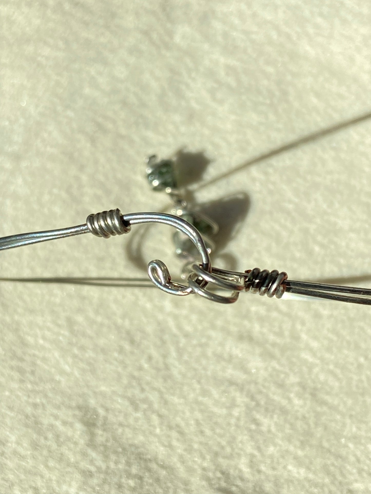 Raw Fluourite Wire Necklace