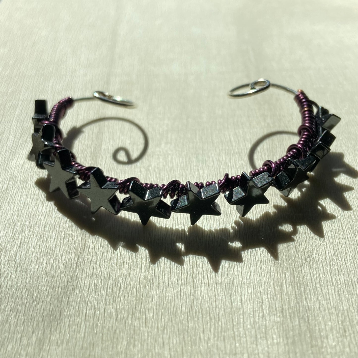 Hematite Star Ear Cuff