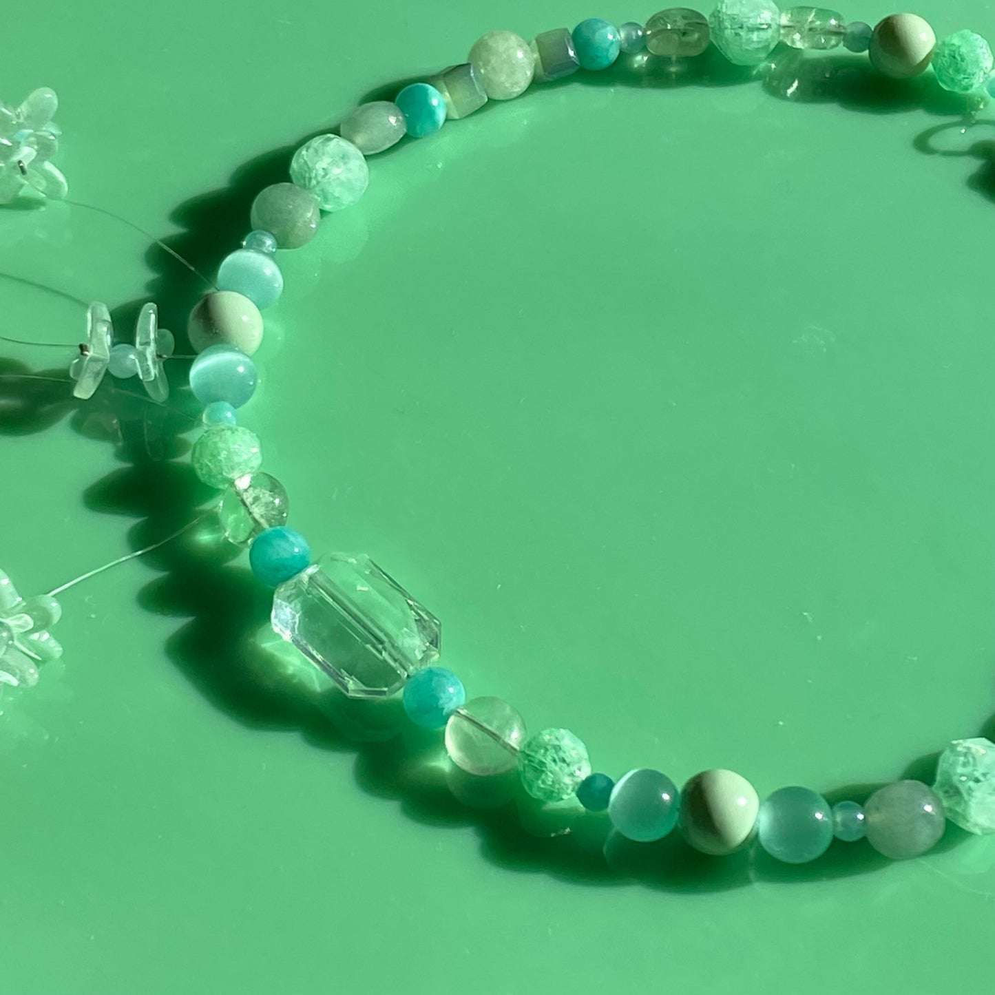 Mint Fairy Floating Petal Choker