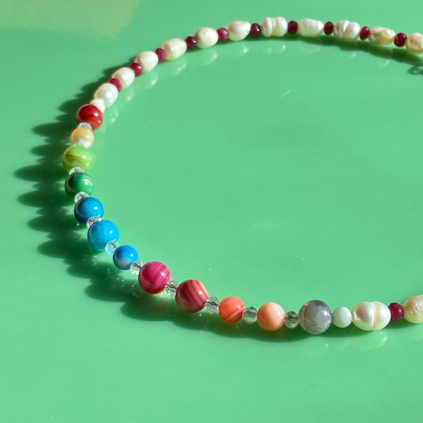 Pride Collection// Rainbow/Pearl Necklaces