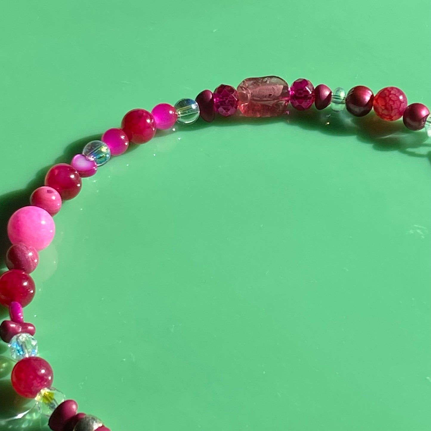 Magenta Fairy Floating Petal Choker