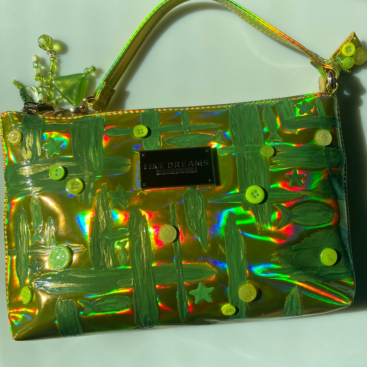 “Fish n’ Stars” Hand Painted Pouch