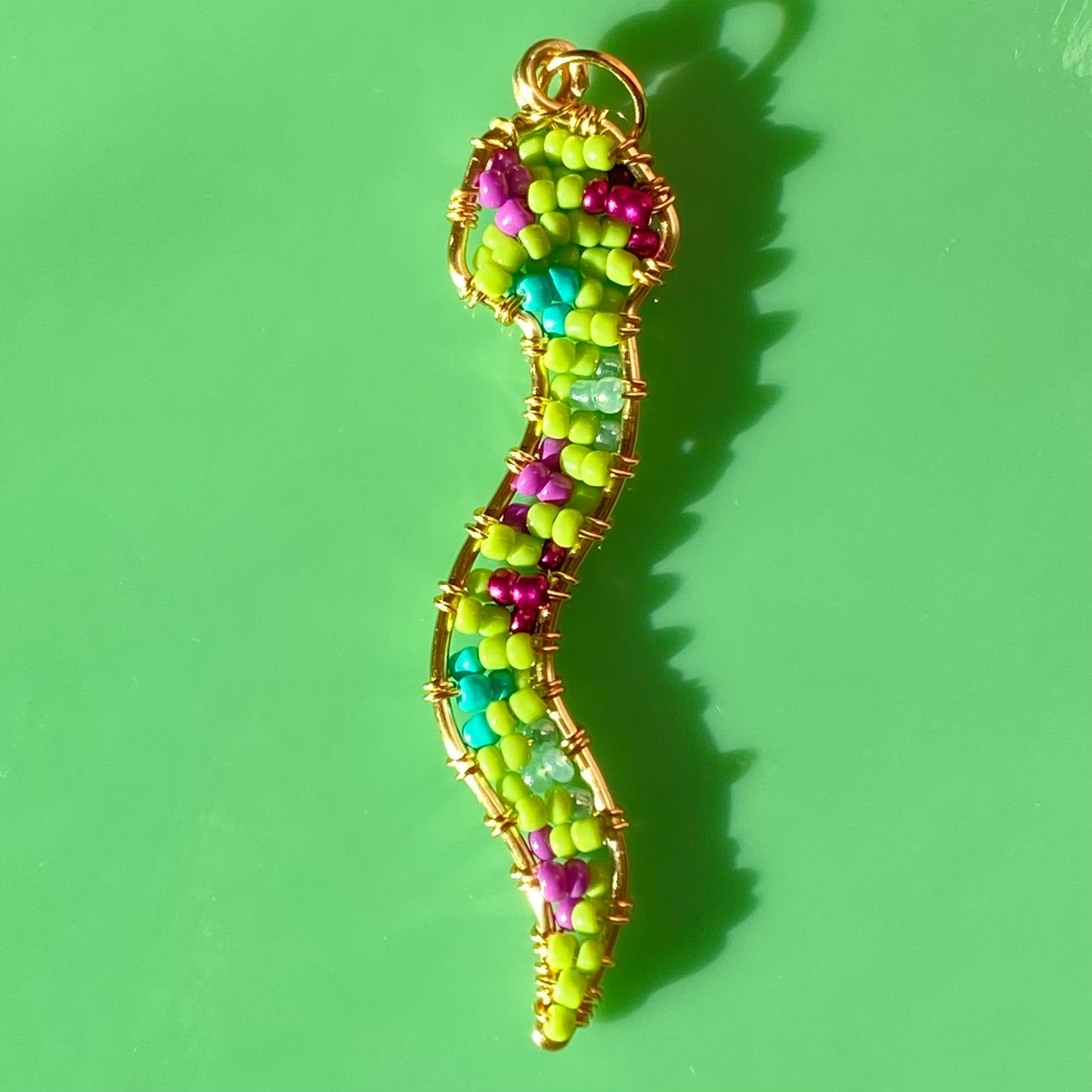 Groovy Snake Beaded Pendants