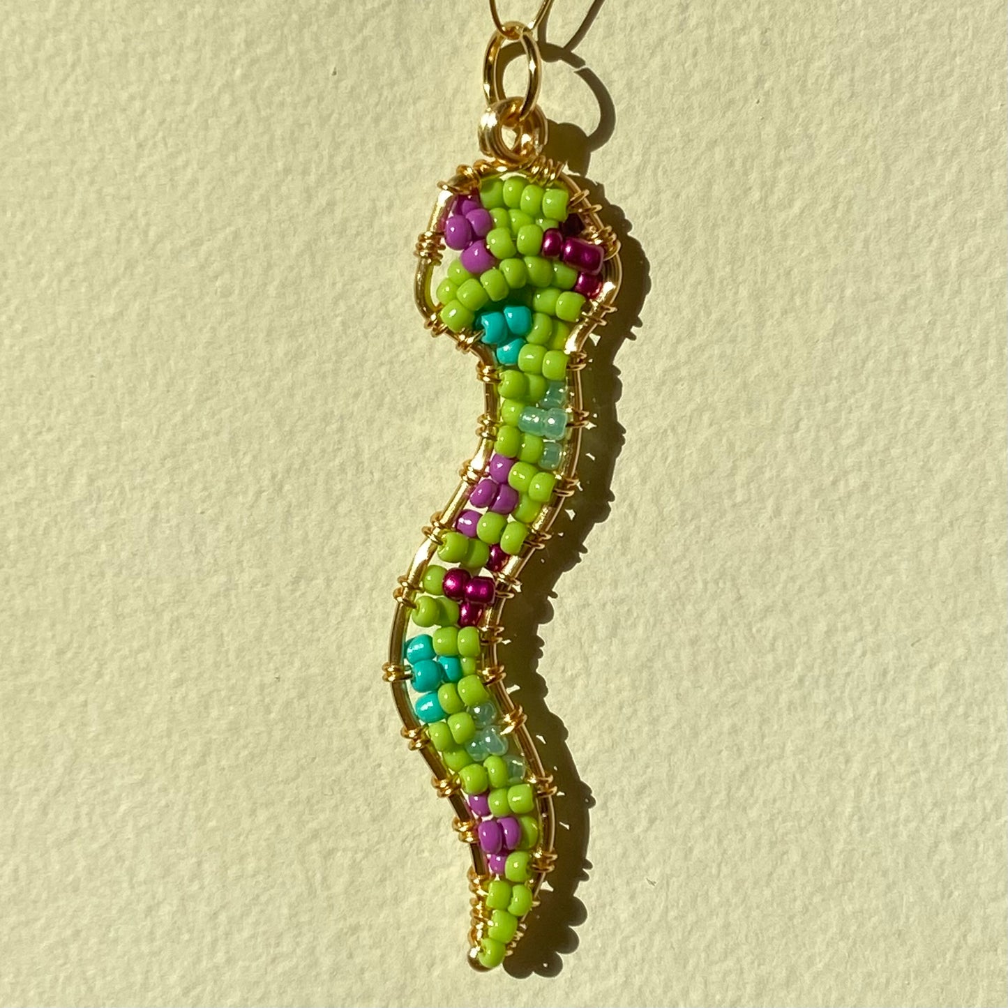 Groovy Snake Beaded Pendants
