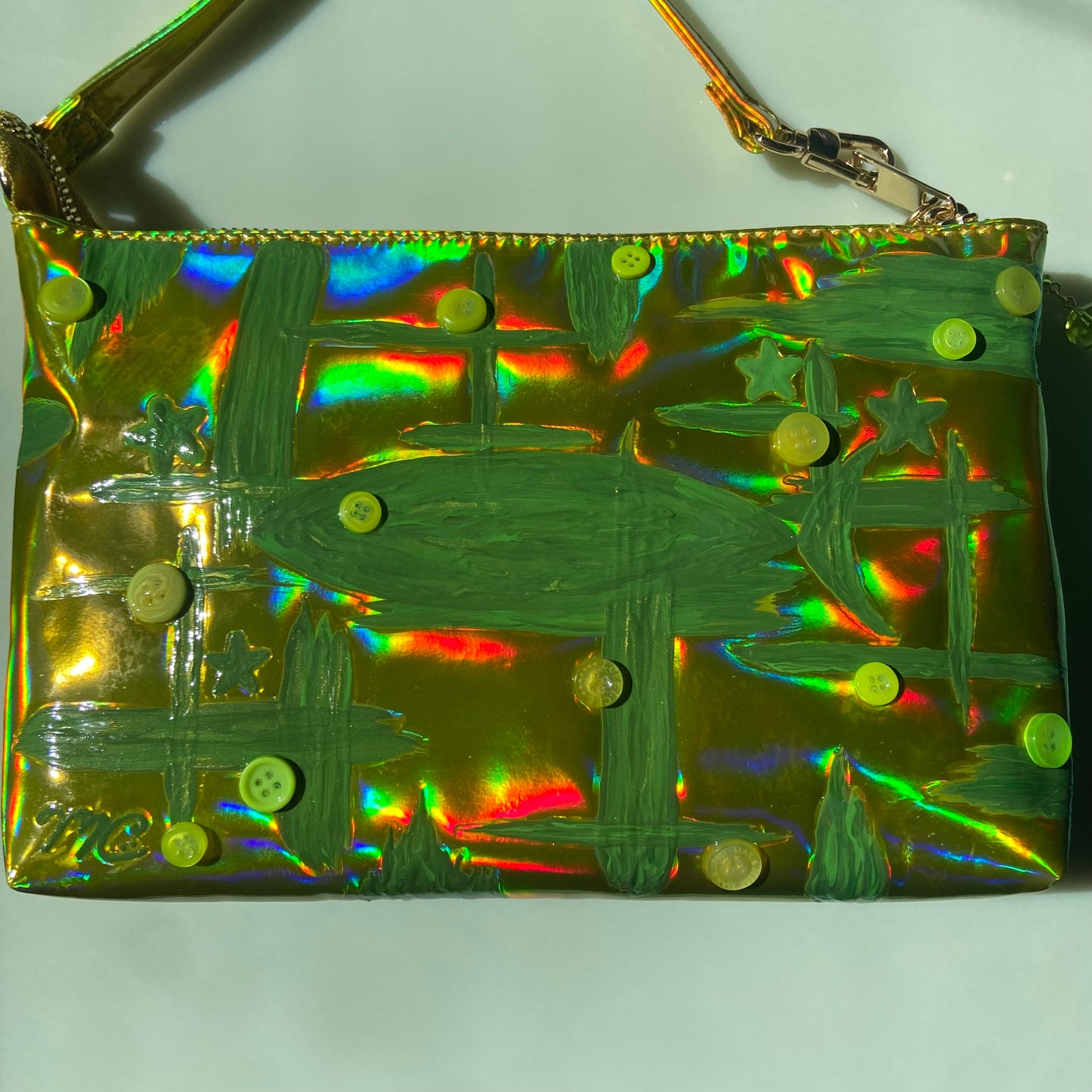 “Fish n’ Stars” Hand Painted Pouch