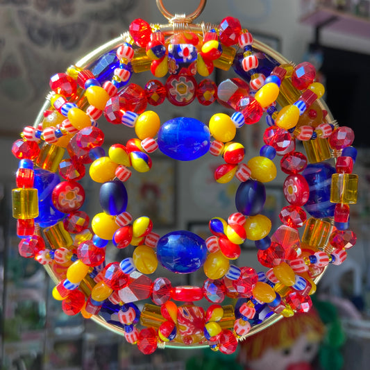 Psychedelic Clown Sun Catcher// 4”