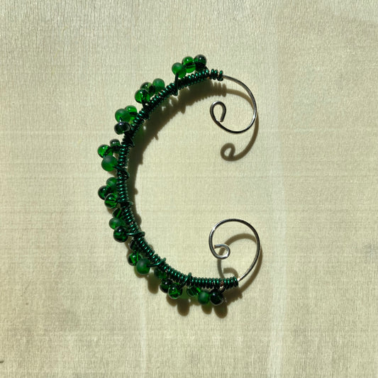 Jewelry for Palestine // Dark Green Ear Cuff