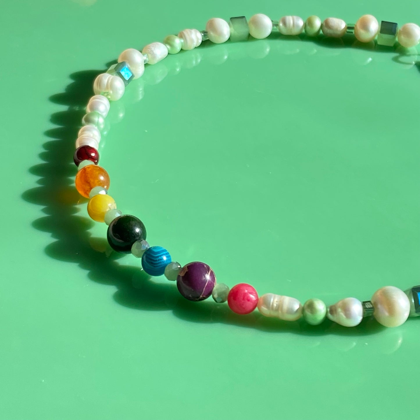 Pride Collection// Rainbow/Chunky Pearl Necklaces