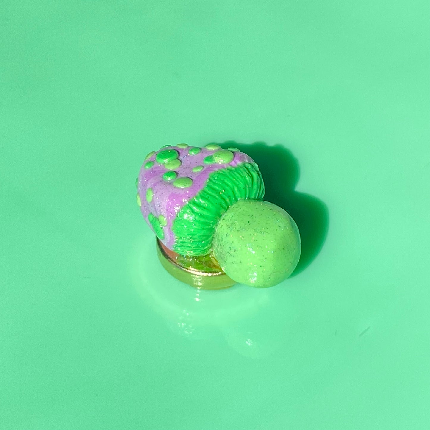 Mushroom Collection// Lavender/Lime Green Mushroom Button Cover