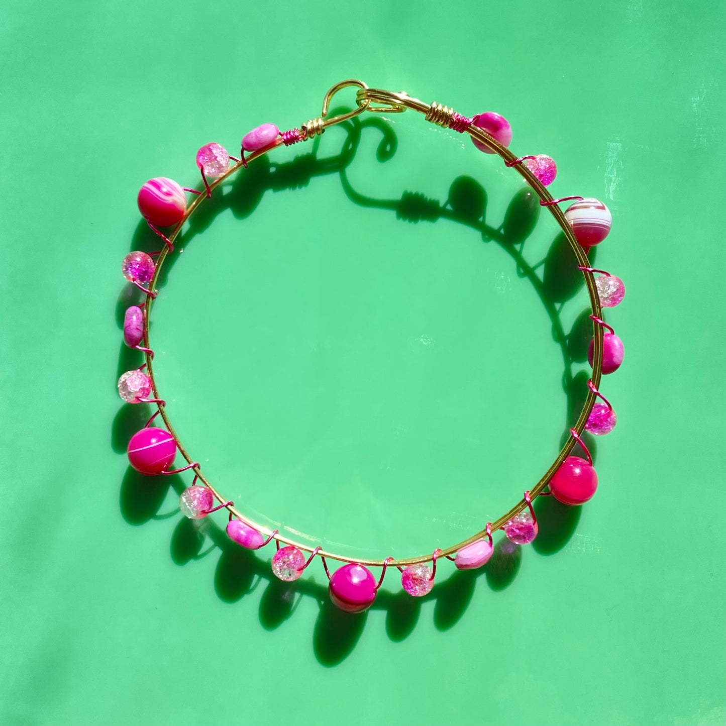 Magenta Madness Wire Necklace